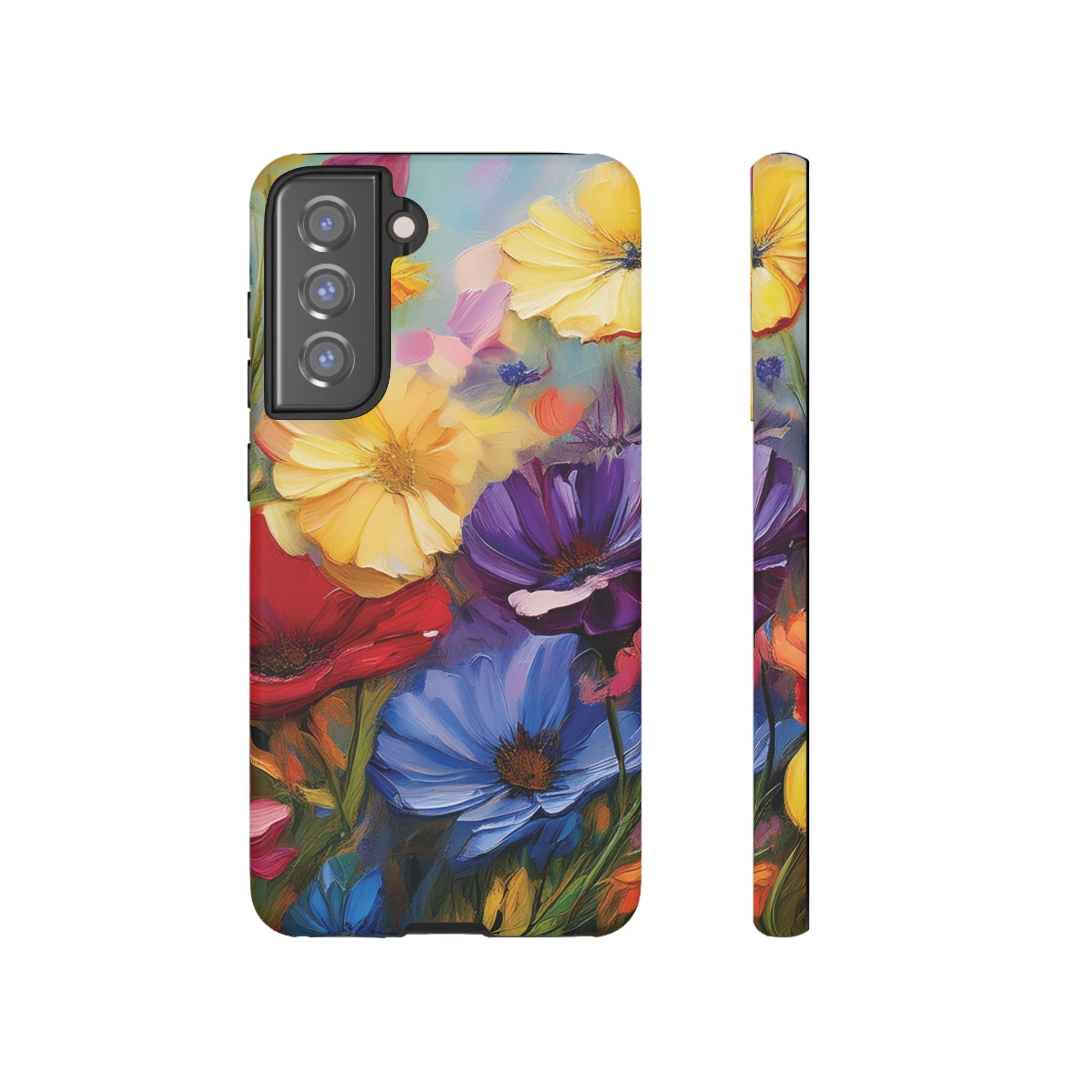 Bold Wildflower Phone Case Bright Hand-Painted Floral Art Vibrant Botanical Design for iPhone & Samsung | Trendy Nature Lover Gift Phone  Galaxy