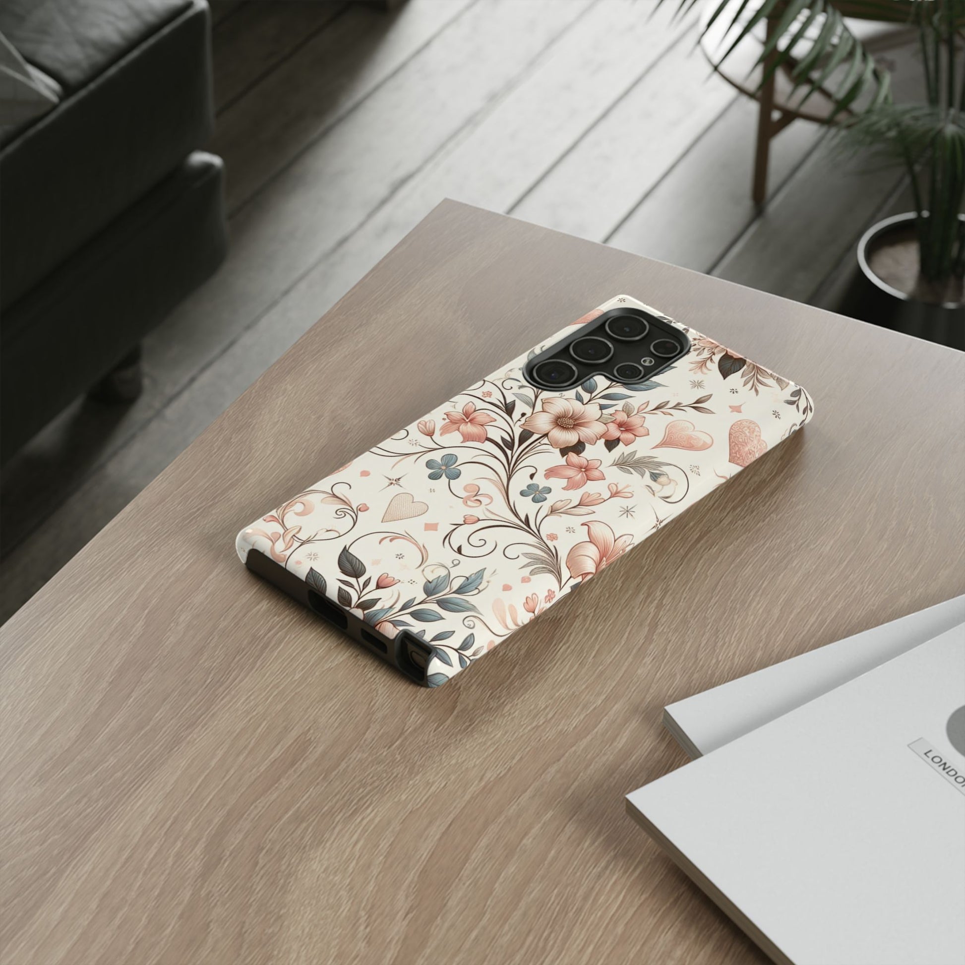 Floral Design Luxury Phone Tough Case Floral Elegant Durable Stylish for Modern Devices iPhone 17, 16 15, Samsung iPhone Samsung Accessory Gift for Her