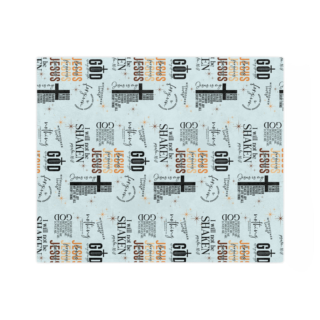 Couverture Citations Bibliques de Jésus – 100% Polyester Séchage Rapide, Peluche Douce, Couleurs Éclatantes Bords Ourlés, 2 Tailles – Jeté de Prière Chaleureux et Confortable Foi Chrétienne Fauteuil de Salon