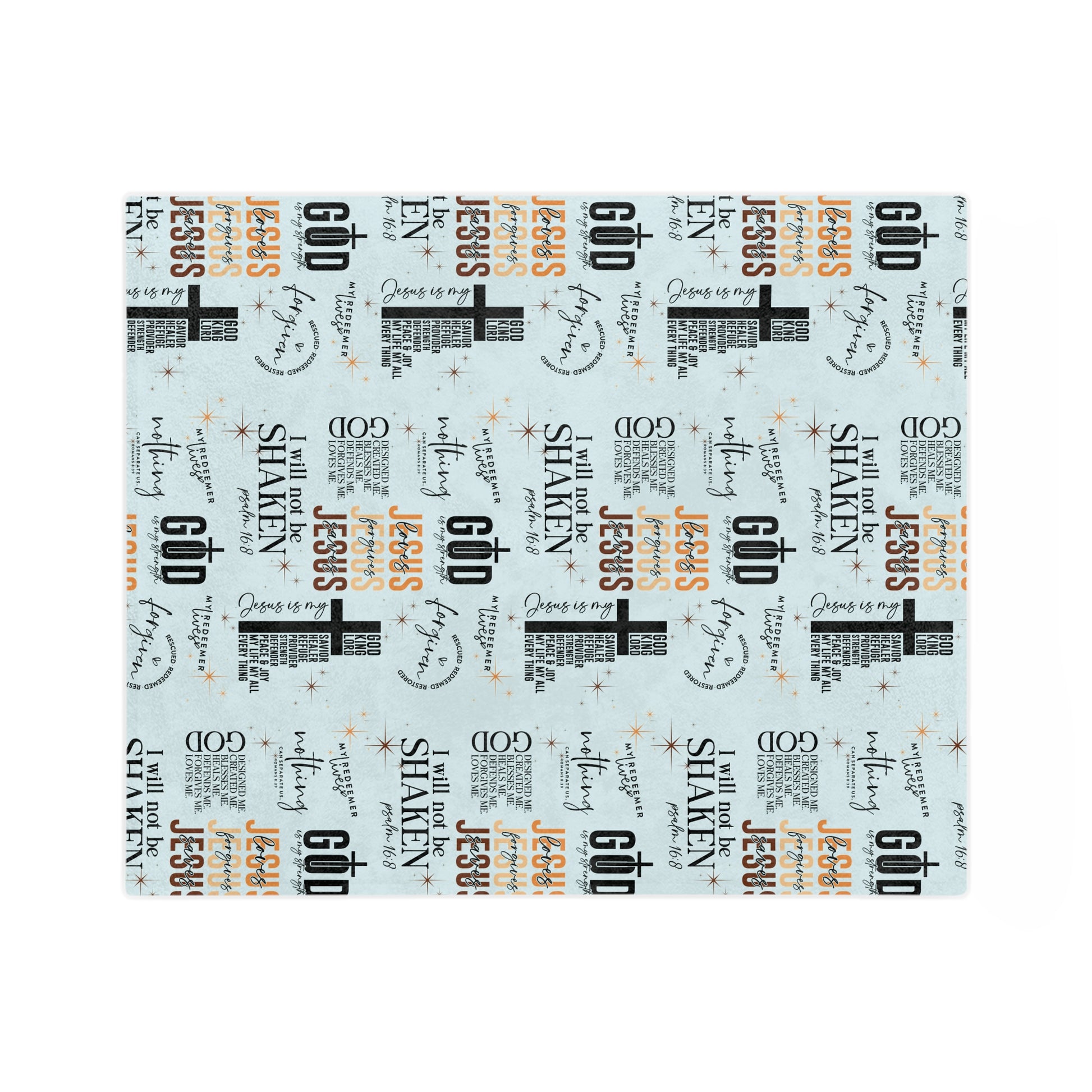 Jesus Quotes Bible Verse Blanket – 100% Polyester Quick-Dry, Soft Plush, Vibrant Colors Hemmed Edges, 2 Sizes – Christian Faith Prayer Cozy Warm Throw  Lounge Chair