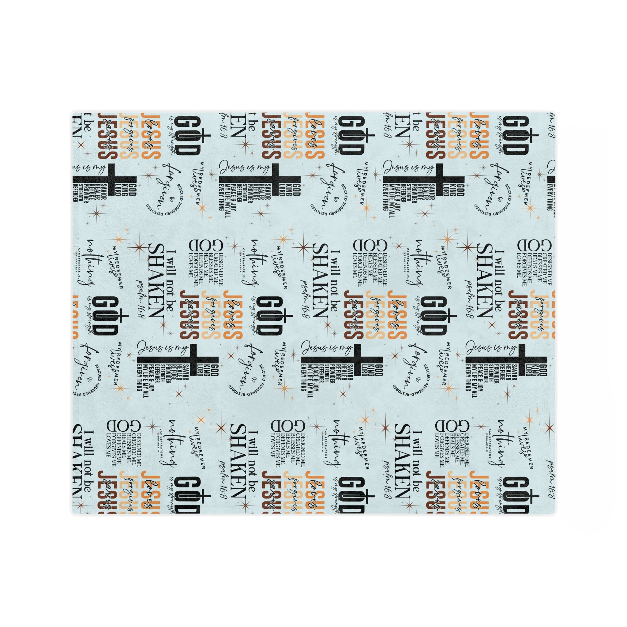 Couverture Citations Bibliques de Jésus – 100% Polyester Séchage Rapide, Peluche Douce, Couleurs Éclatantes Bords Ourlés, 2 Tailles – Jeté de Prière Chaleureux et Confortable Foi Chrétienne Fauteuil de Salon