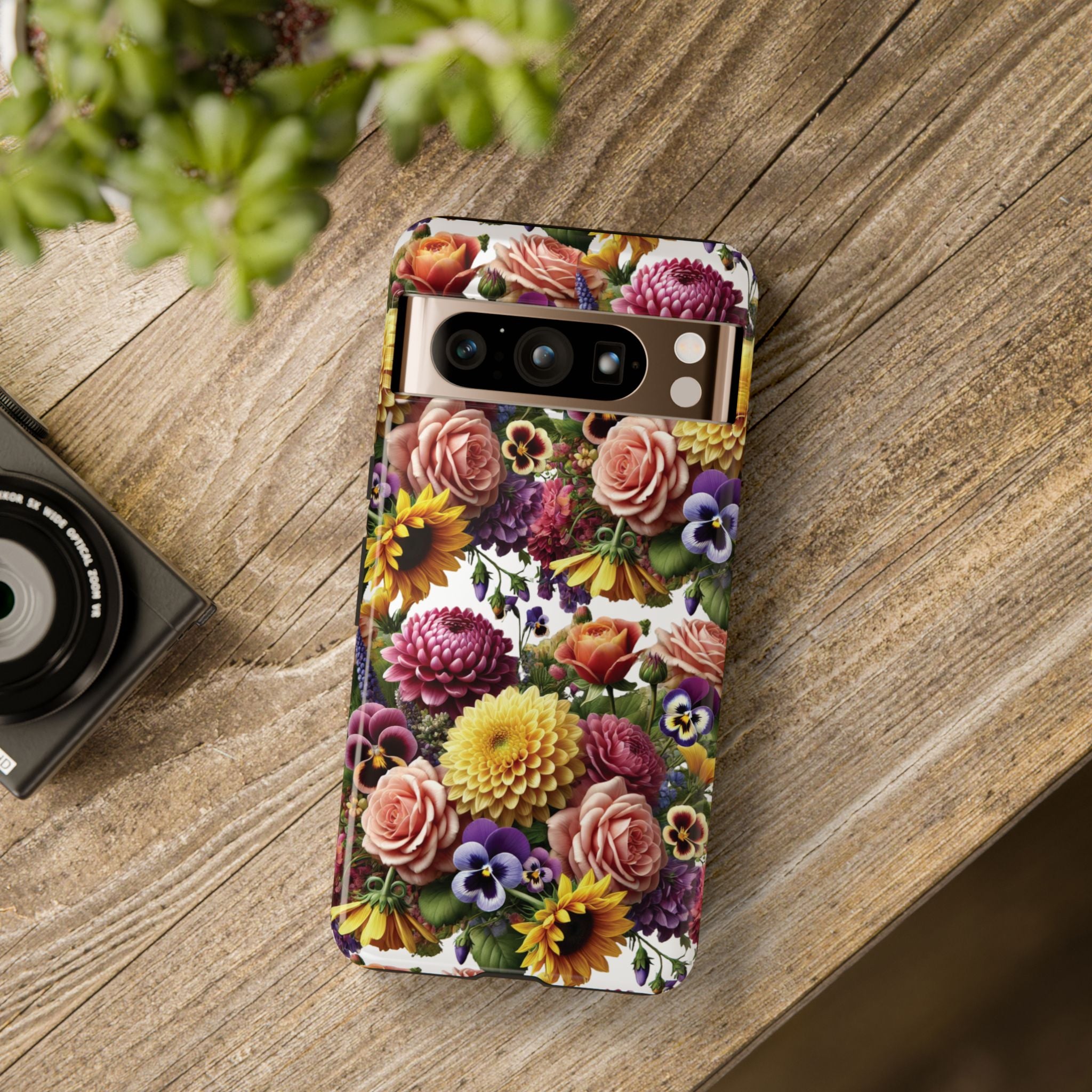 Floral Fall Phone Case for iPhone 16 15 14 13 12  21 23 Samsung, and Pixel | Stylish Protective Cover Gift for Her Perfect for Floral Lover