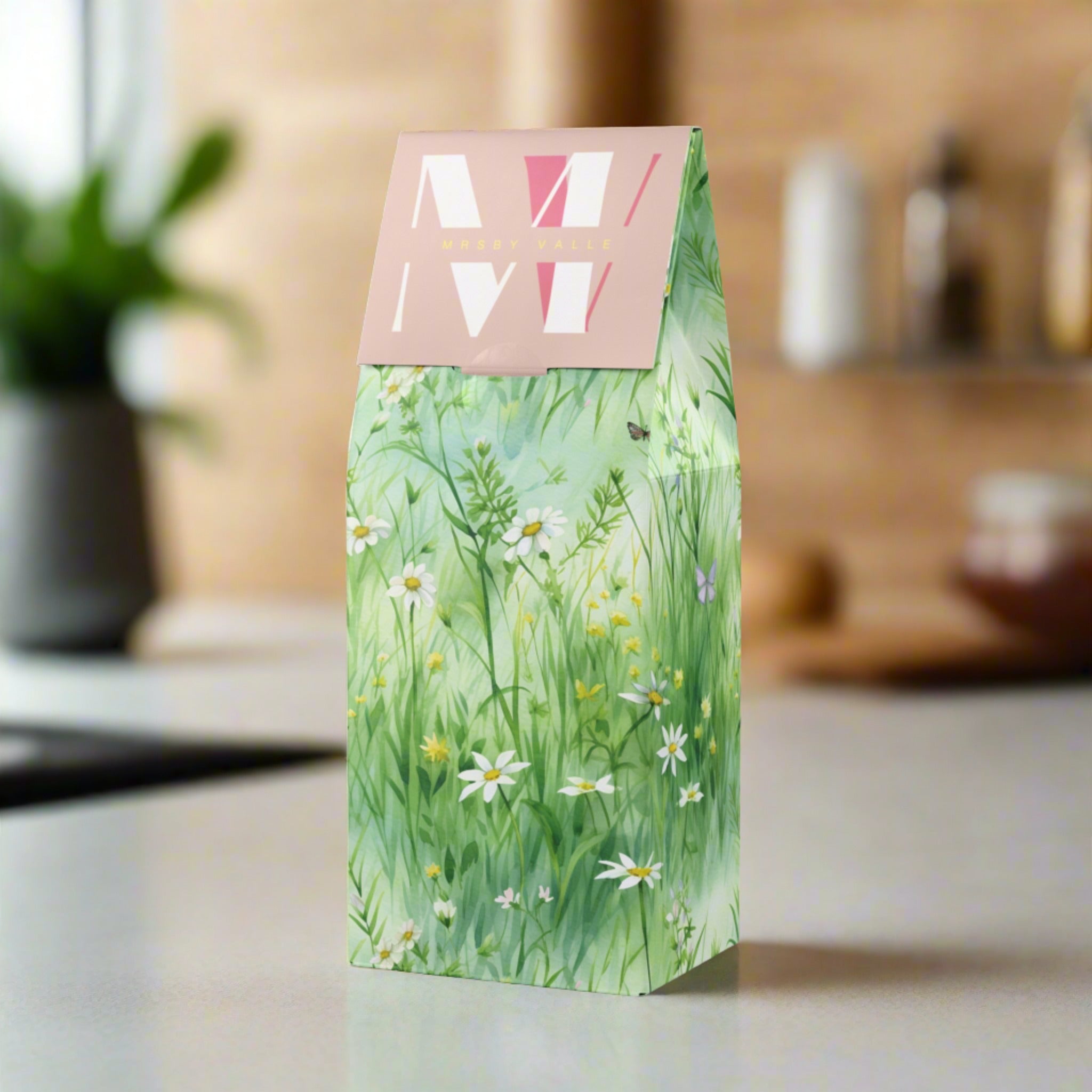 Beautiful Watercolor Grassing Daisy Coffee with Light Green Background Perfect for Coffee Lovers, Unique Gifts, Medium-Dark Roast with Toasted Nut Cocoa Notes Serene Modern Cascades Blend Medium-Dark Roast Coffee Fun Design | Gift for Mom - MRSBYVALLE