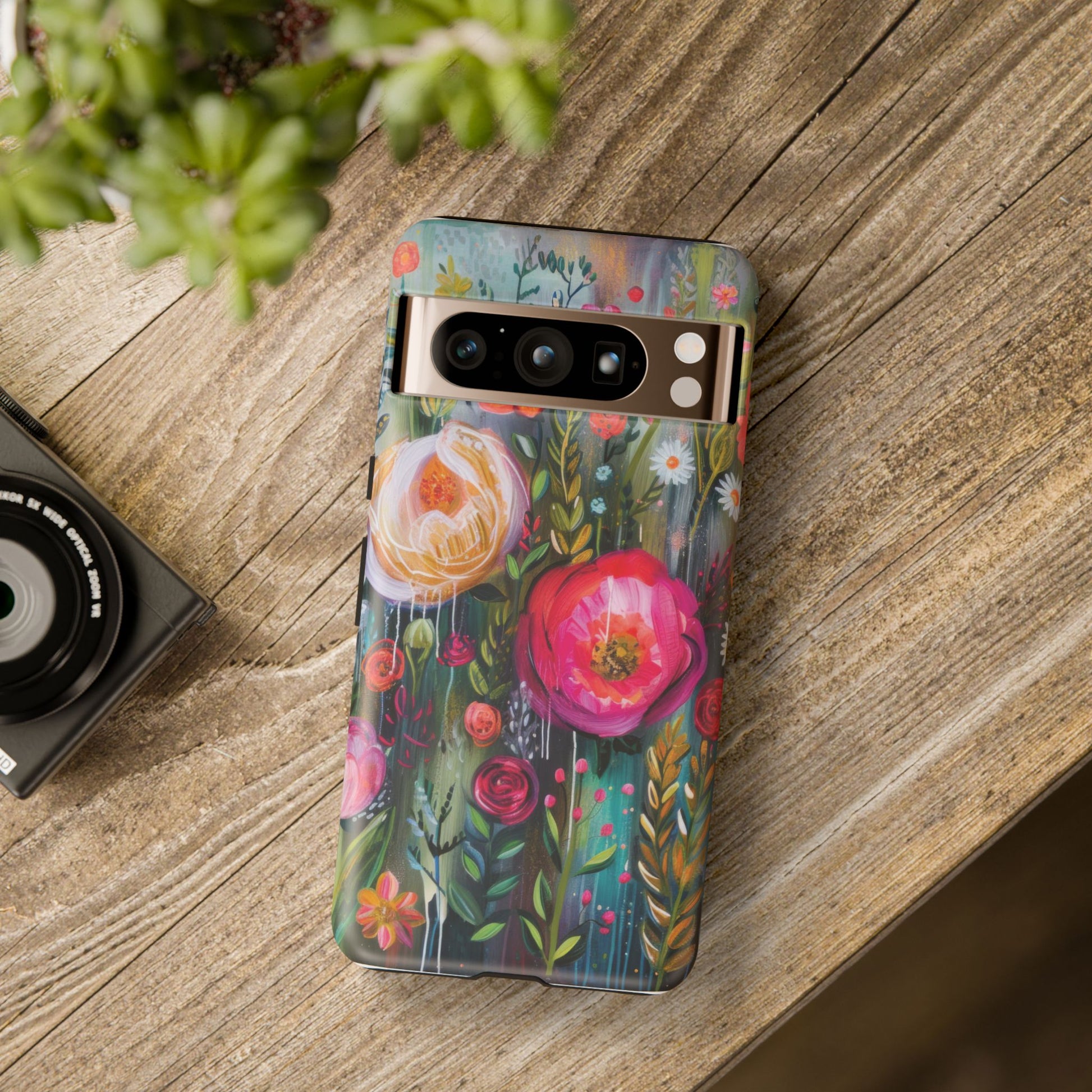Watercolor Boho Floral Phone Case for iPhone 16 15 14 13 12  21 23 Samsung, and Pixel | Stylish Protective Cover Gift for Her Perfect for Floral Lover - MRSBYVALLE