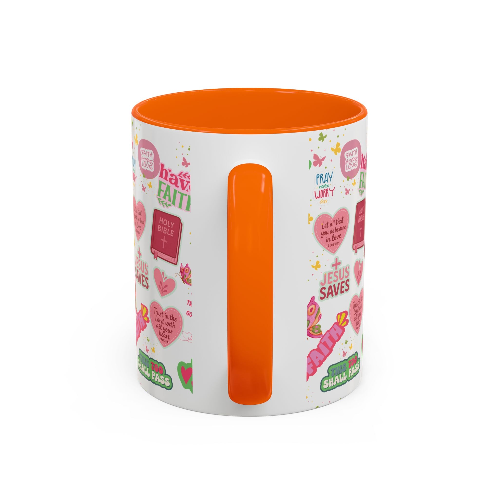 Commencez votre journée avec la foi | Mug chrétien avec verset biblique | Cadeau inspirant pour chrétiens | Mug à café en céramique 325 ml et 443 ml Matins de printemps douillets