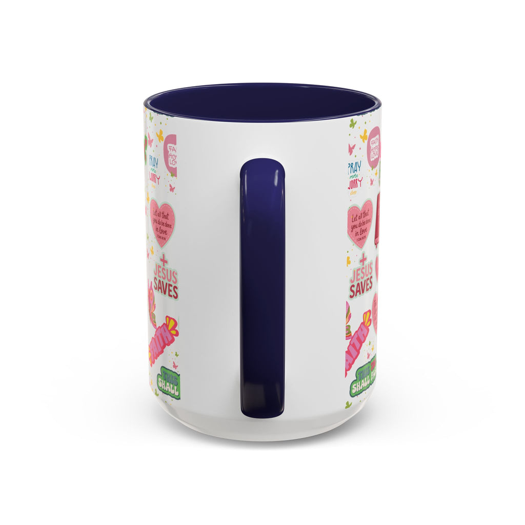 Start Your Day with Faith | Christian Mug with Bible Verse | Inspirational Gift for Christians | 11oz and 15oz Ceramic Coffee Mug Cozy Spring Mornings