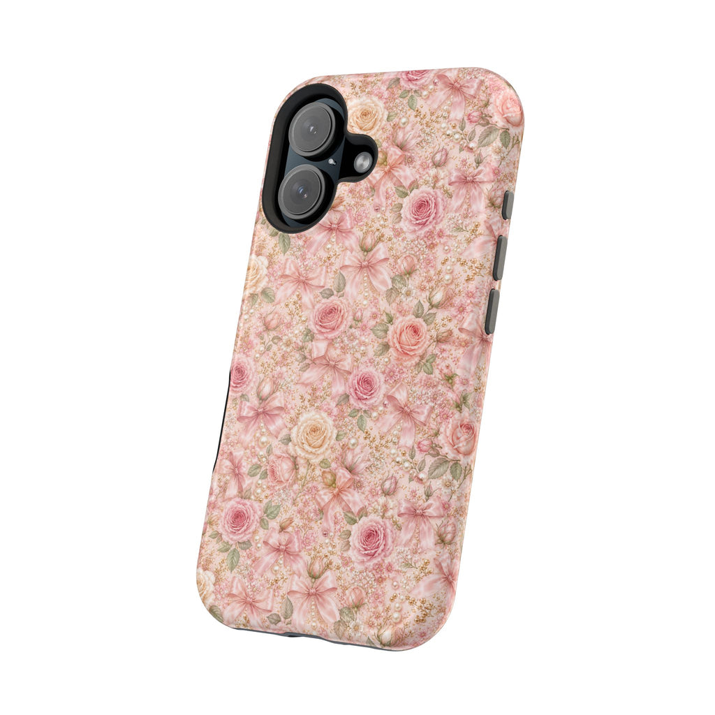 Floral Rose Pattern Magnetic Impact-Resistant Phone Case iPhone and Samsung