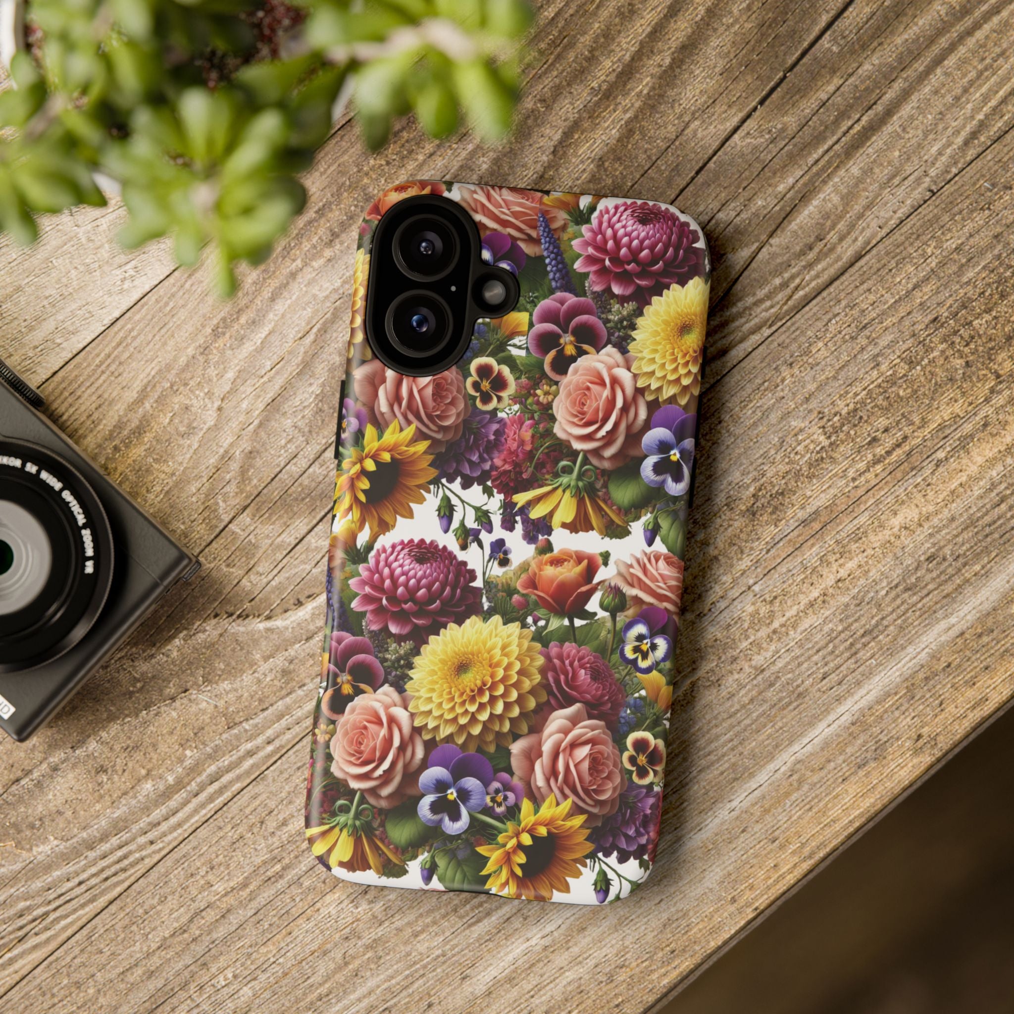 Floral Fall Phone Case for iPhone 16 15 14 13 12  21 23 Samsung, and Pixel | Stylish Protective Cover Gift for Her Perfect for Floral Lover