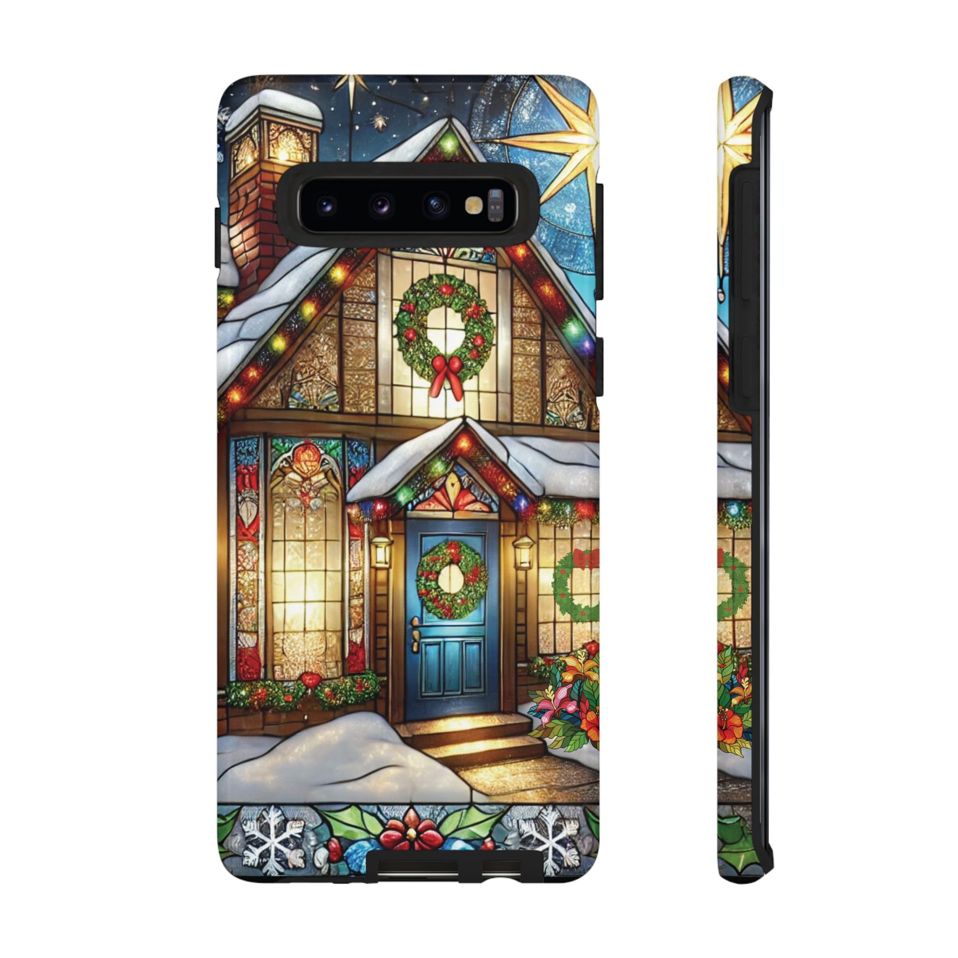 Stain Glass Christmas Phone Case Unique Holiday Protection for Your Device | Stylish & Durable Cover Gift for Her Phone 15, Samsung iPhone Samsung Accessory Gift for Her - MRSBYVALLE