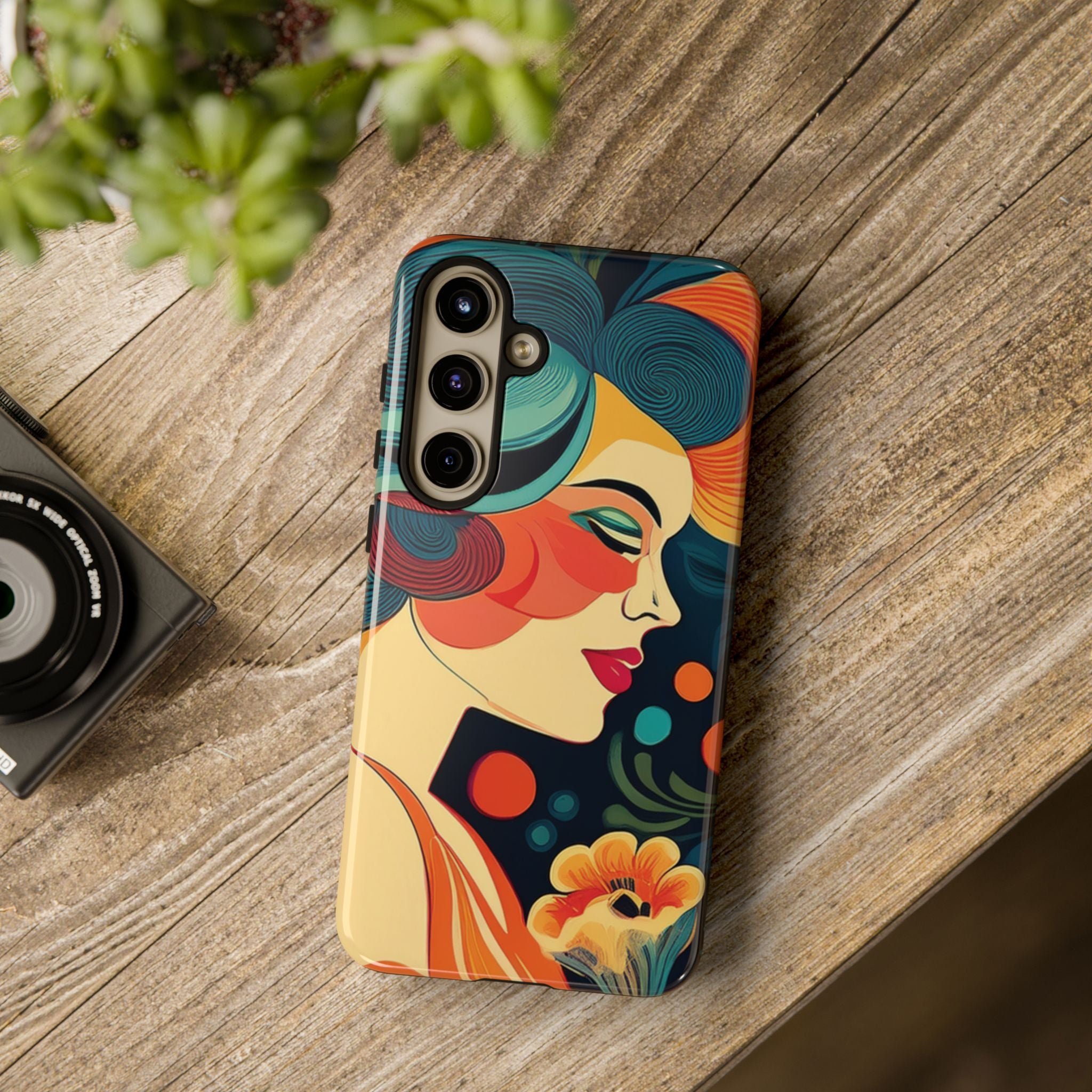 Coque de Téléphone Esthétique Années 50 Rétro Design d'Inspiration Vintage aux Couleurs Pastel Housse Style Mid-Century pour Modèles iPhone et Samsung Galaxy