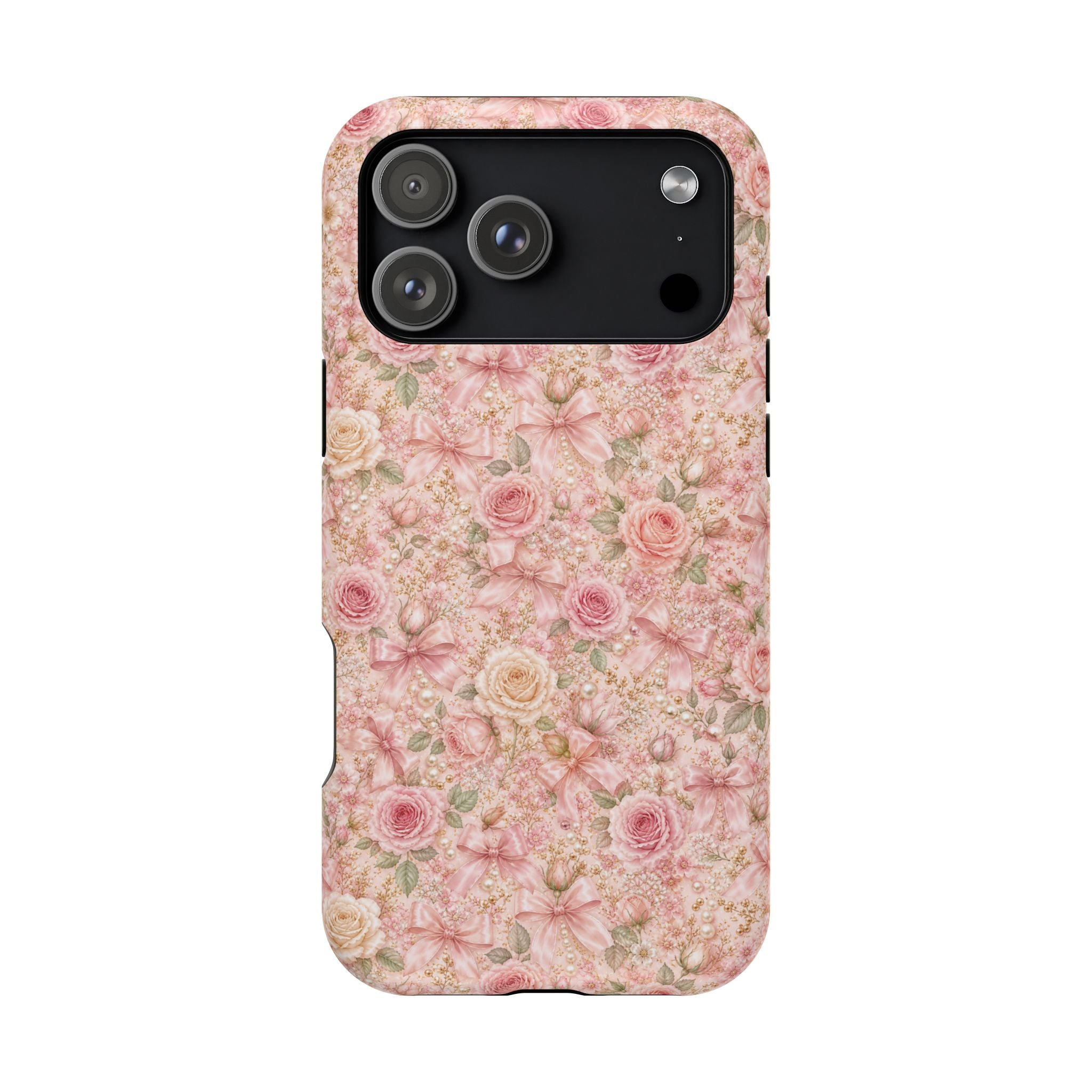 Floral Rose Pattern Magnetic Impact-Resistant Phone Case iPhone and Samsung