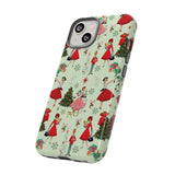 1950s Vintage Phone Case - Retro Christmas Design | Unique Holiday Protection for Your Device | Stylish & Durable Cover Gift for Her Phone 15, Samsung iPhone Samsung Accessory Gift for Her