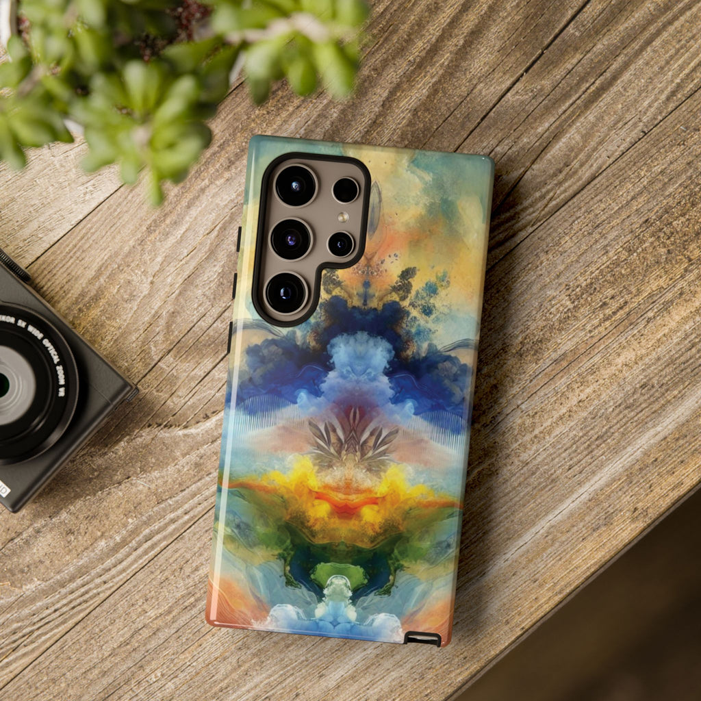 Coque de téléphone abstraite aquarelle moderne compatible avec iPhone, Samsung et plus – Protection élégante et durable avec un design artistique éclatant, cadeau parfait pour elle