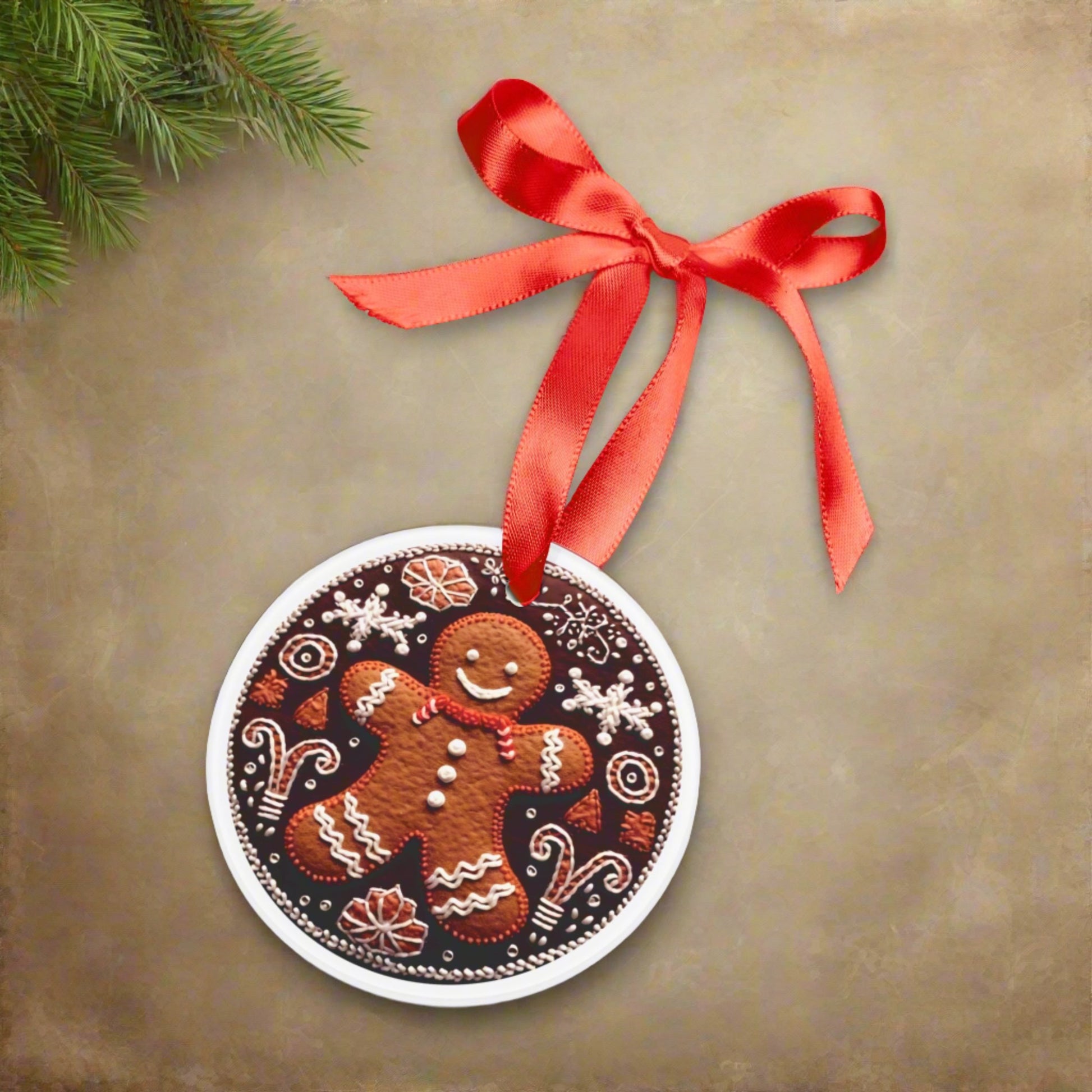 Gingerbread Man Christmas Ornament - Festive Holiday Décor for Tree, Home, Office | Best Christmas Decoration Gift Ideal for Tree Trimming and Gift Giving