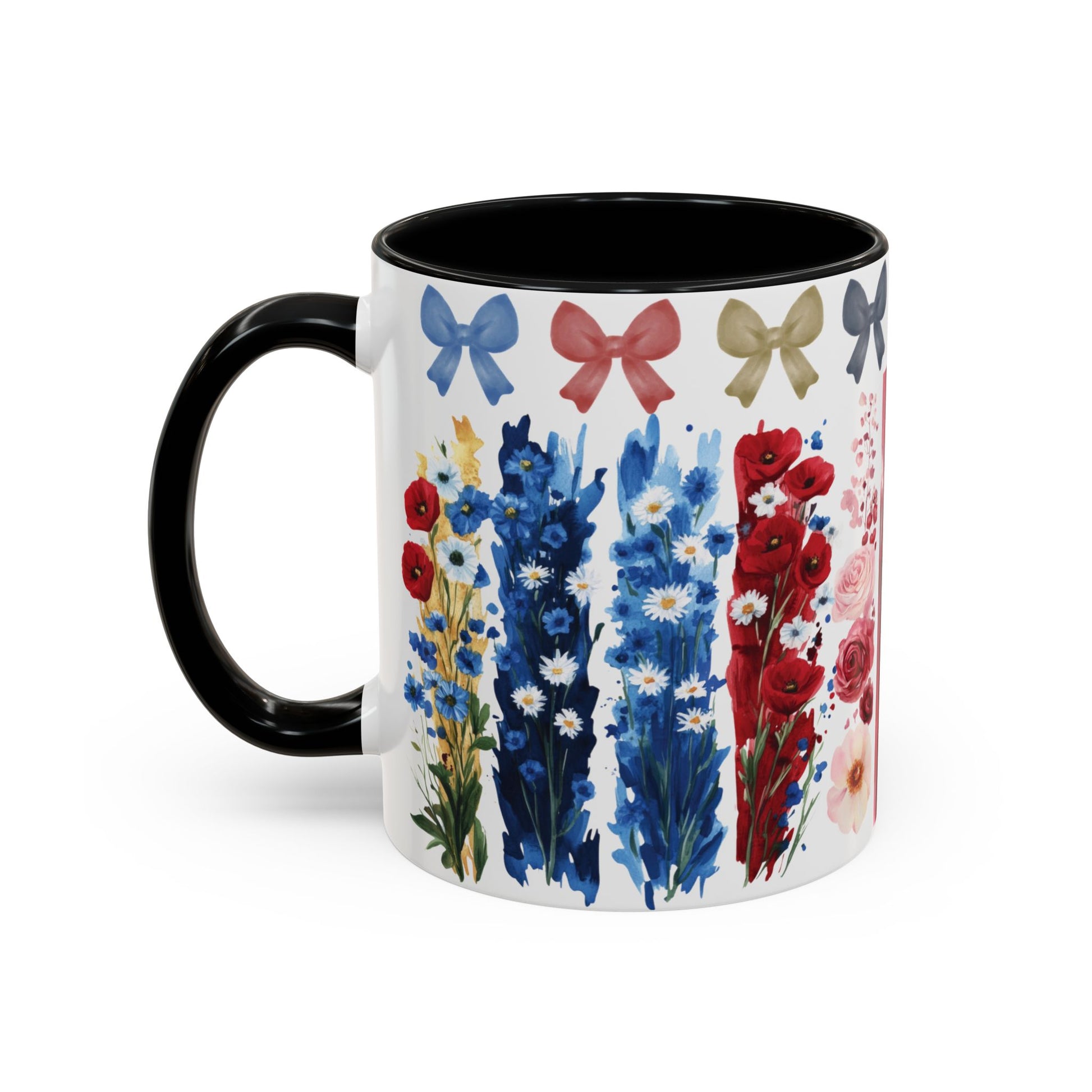 Brushstroke floral With Bows| Christian Mug with Bible Verse | Inspirational Gift for Christians | 11oz and 15oz Ceramic Coffee Mug Cozy Spring Mornings