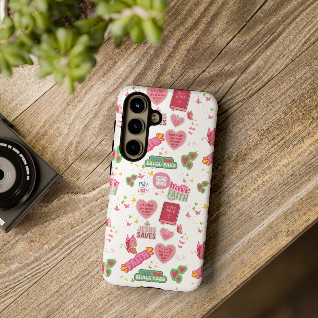 Carry Your Faith Everywhere | Christian Tough Phone Case with Bible Verse or Affirmation | Protective, Inspirational Gift for Christians
