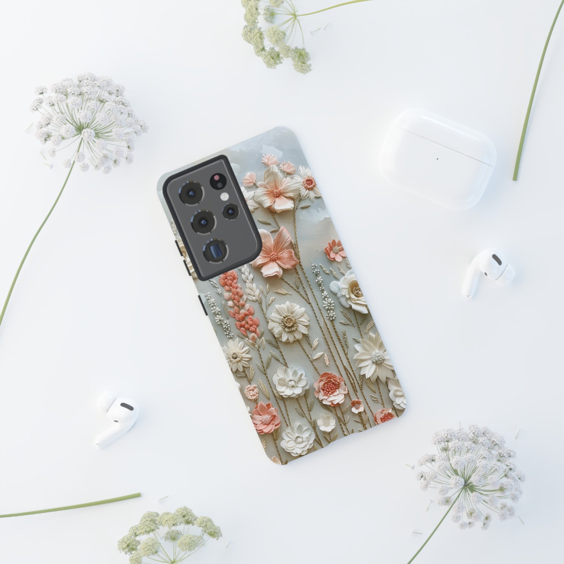 Pastel Wildflowers Protective Phone Case Gift for Her Phone 15, Samsung iPhone Samsung Gift for Her Case iPhone 15, Samsung iPhone Samsung Accessory Gift for Her