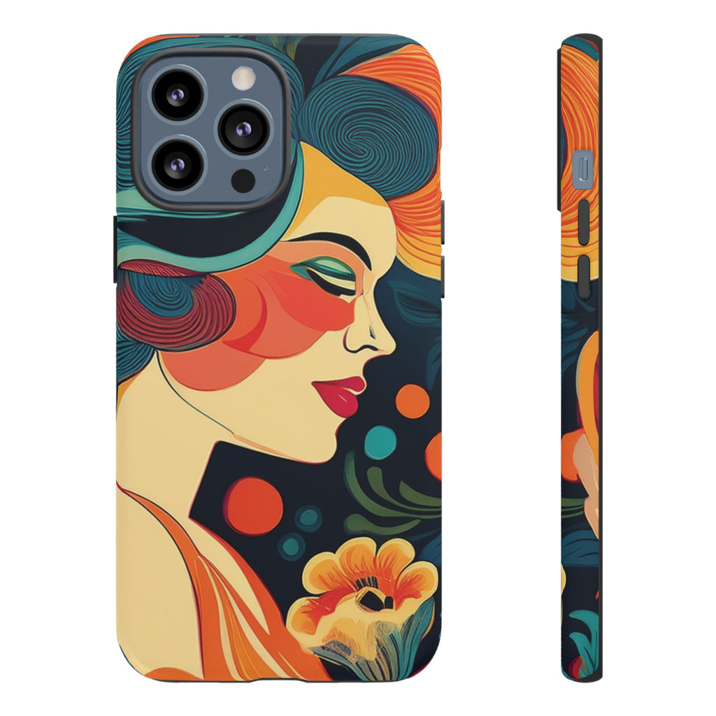 Coque de Téléphone Esthétique Années 50 Rétro Design d'Inspiration Vintage aux Couleurs Pastel Housse Style Mid-Century pour Modèles iPhone et Samsung Galaxy