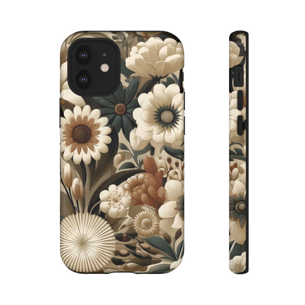 Mid-century Modern Floral Phone Case Durable for iPhone Samsung Gift iPhone 15, 14, 13 Samsung Pixel Gift for Mom Accessory Gift for Her