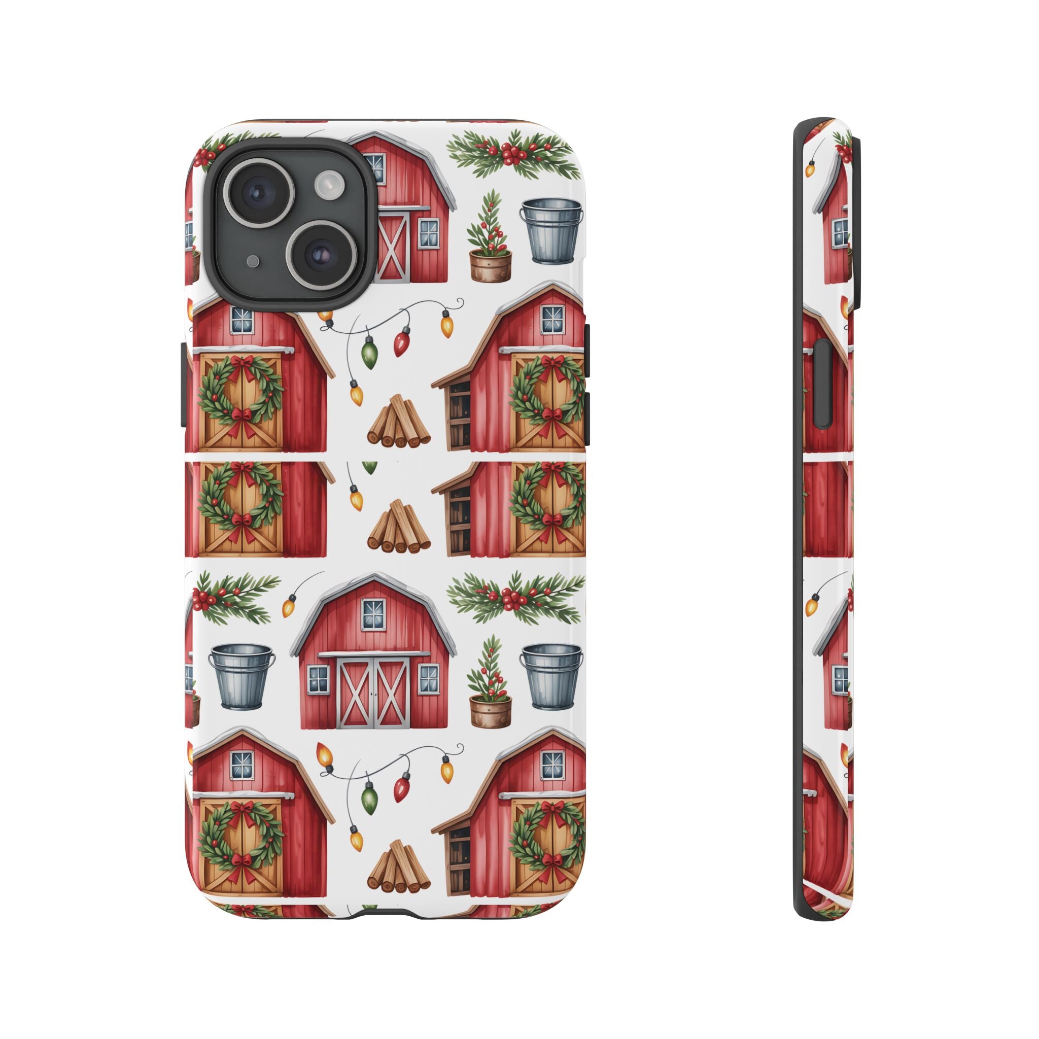 Farmhouse Christmas Design Phone Case - Stylish, Protective Cover for All Models Gift for Mom Accessory Gift for Her
