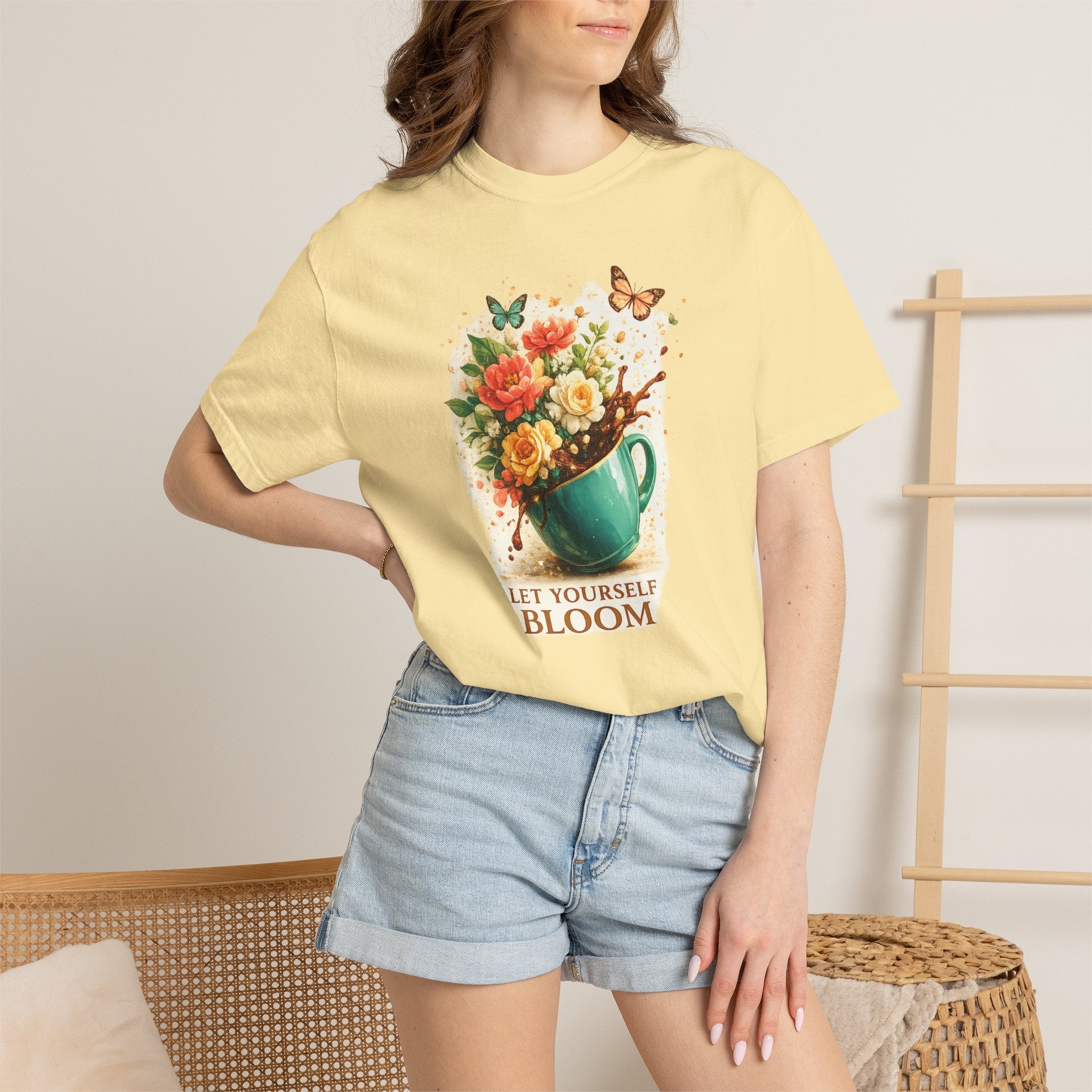 Let Yourself Bloom T-Shirt — Floral Watering Can Graphic Tee