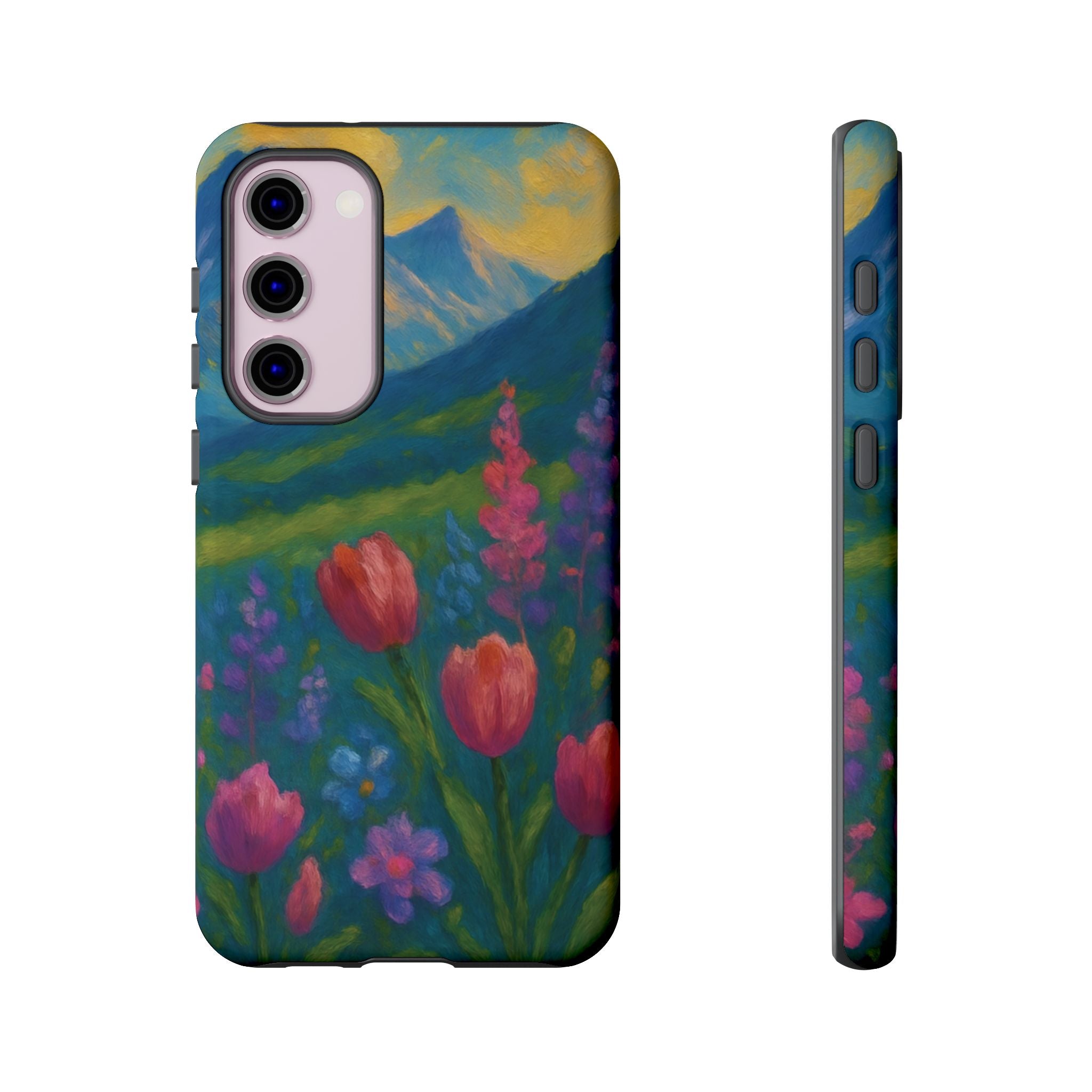 Mountains Wildflowers Phone Case | Vibrant Botanical Floral Design | Nature-Inspired Protective Cover for iPhone & Samsung | Trendy Aesthetic Gift Idea