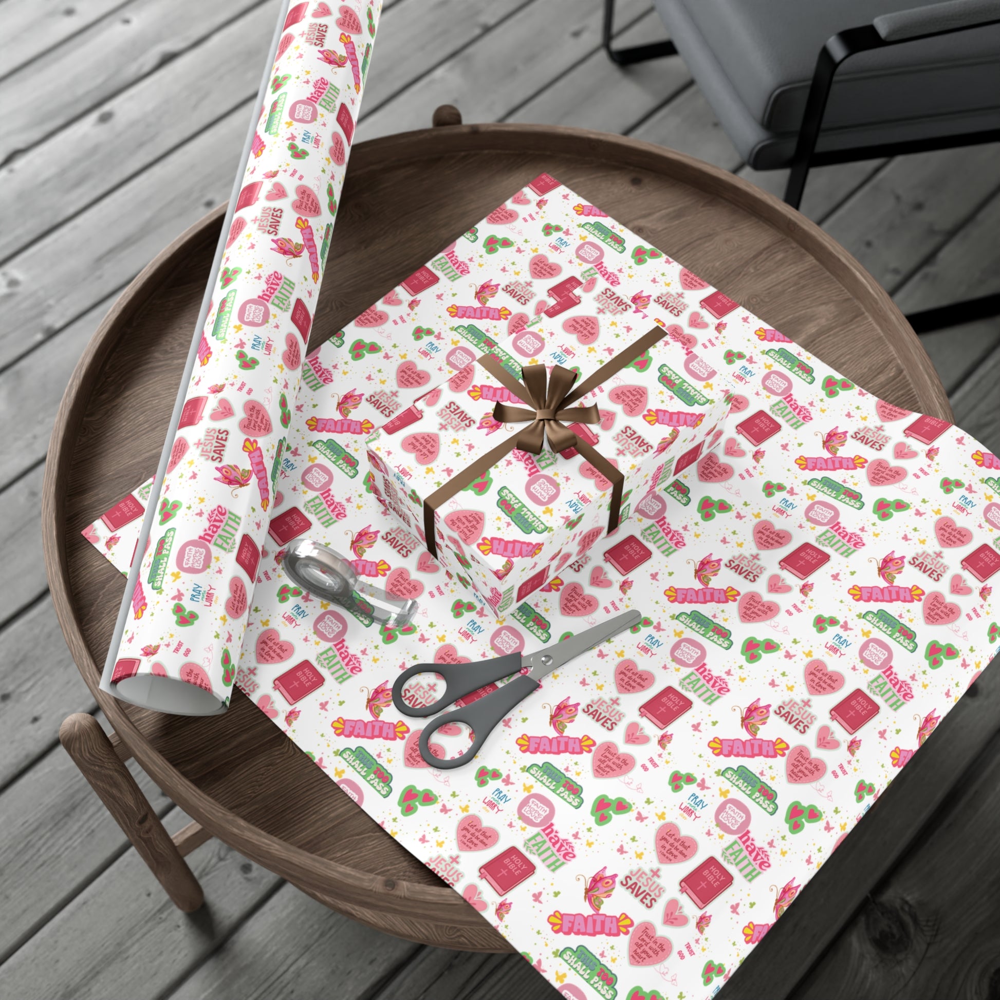 Christian Wrapping Paper | Inspirational Bible Verse Gift Wrap | Faith-Based Wrapping for Birthdays, Holidays, Special Occasions | Scripture Gift Wrap Gifts Moms Weddings