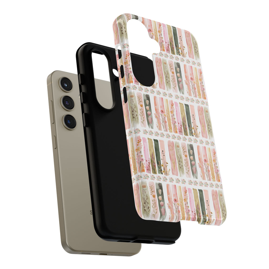 Pastel Brushstroke Floral Phone Case Soft Illusion Flower Design, Aesthetic Protective Cover, Feminine Style, Cute Gift for Her, Fits Most Models