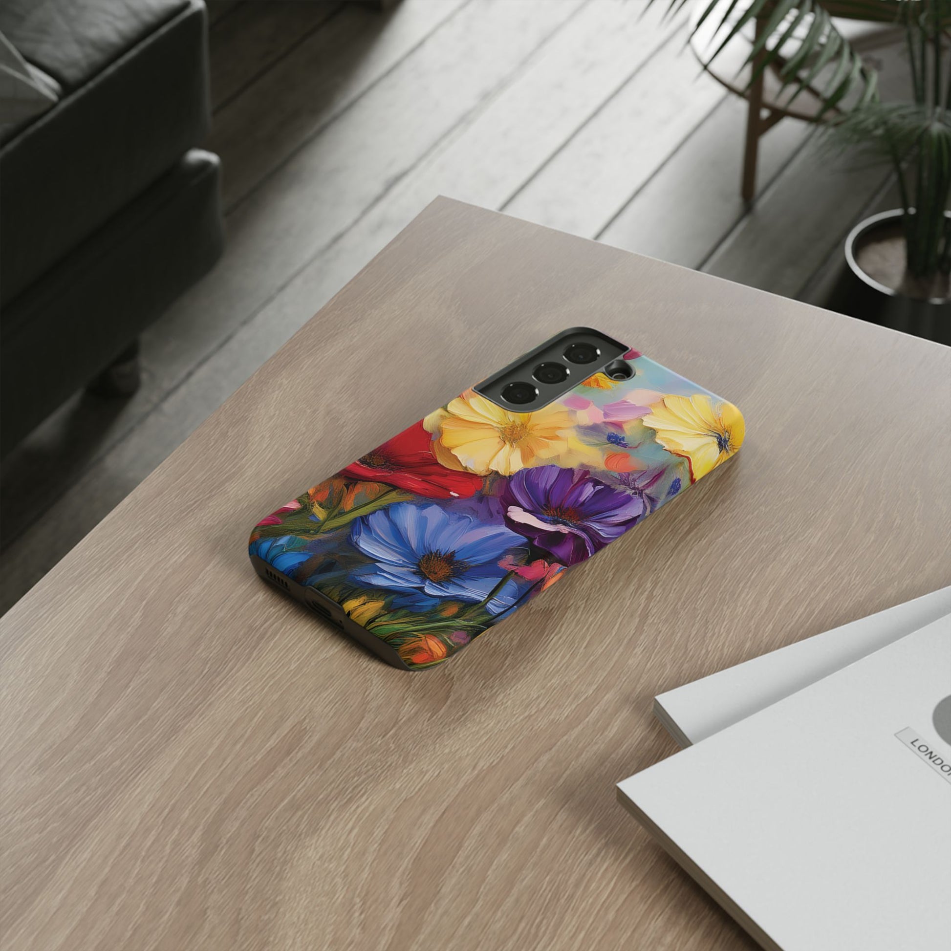 Bold Wildflower Phone Case Bright Hand-Painted Floral Art Vibrant Botanical Design for iPhone & Samsung | Trendy Nature Lover Gift Phone  Galaxy