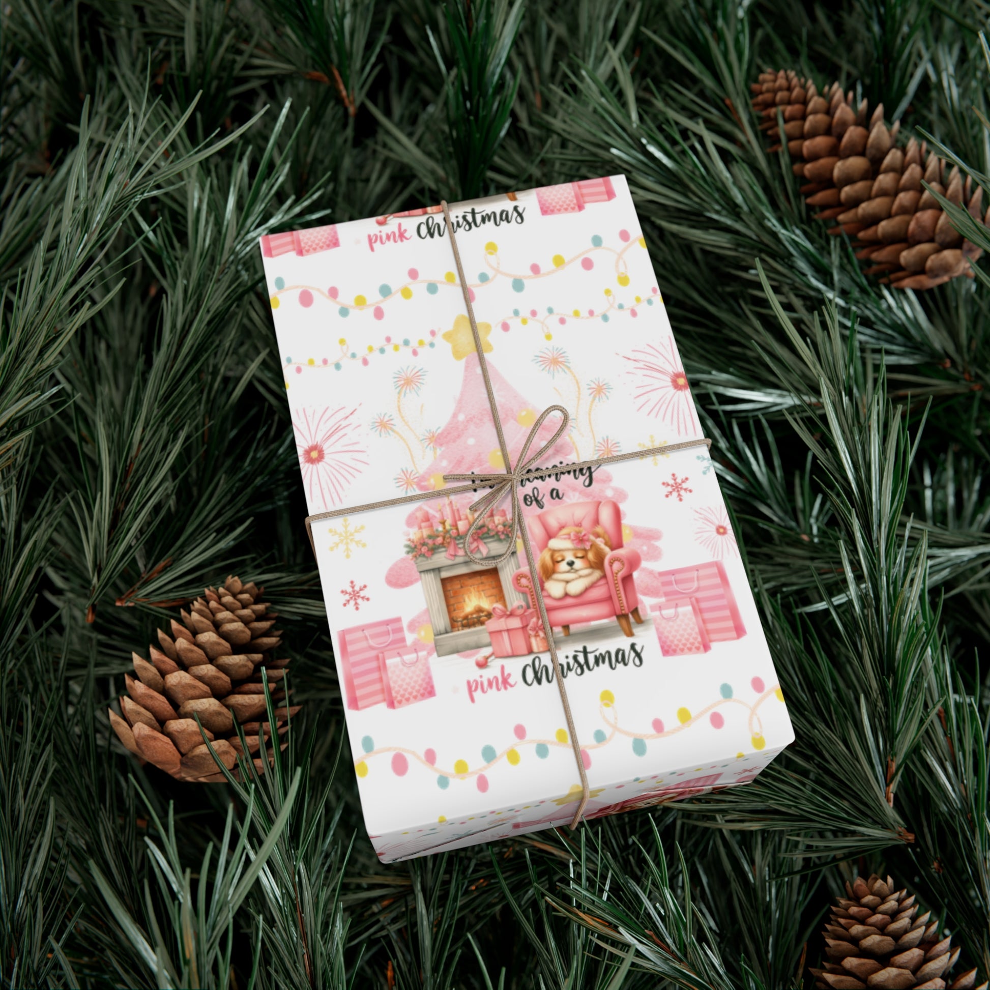 Pink Christmas Pink Gift Wrap Holiday Edition Perfect for Celebrate the Festive Charm in This Limited Christmas Collection Premium Quality - MRSBYVALLE