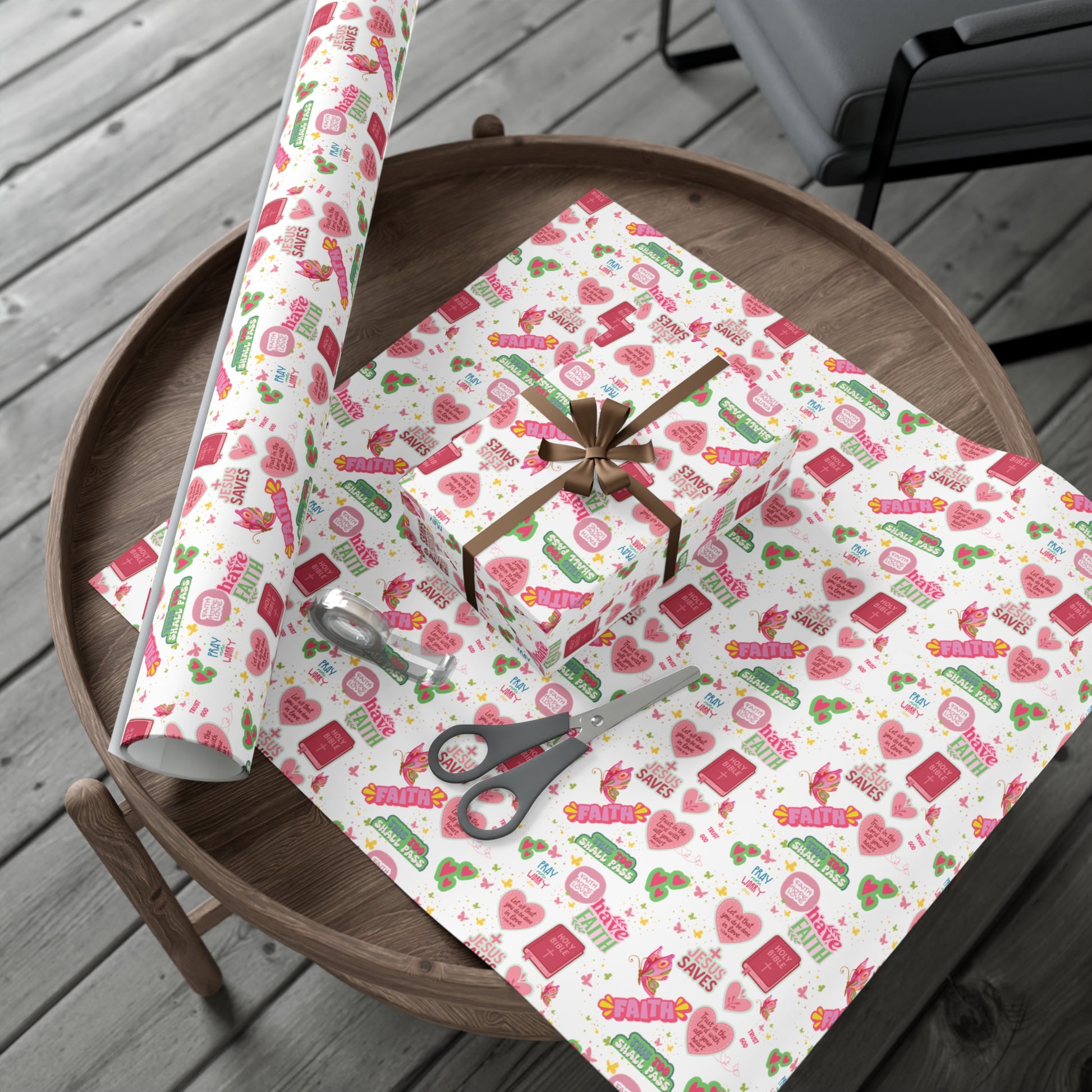 Christian Wrapping Paper | Inspirational Bible Verse Gift Wrap | Faith-Based Wrapping for Birthdays, Holidays, Special Occasions | Scripture Gift Wrap Gifts Moms Weddings