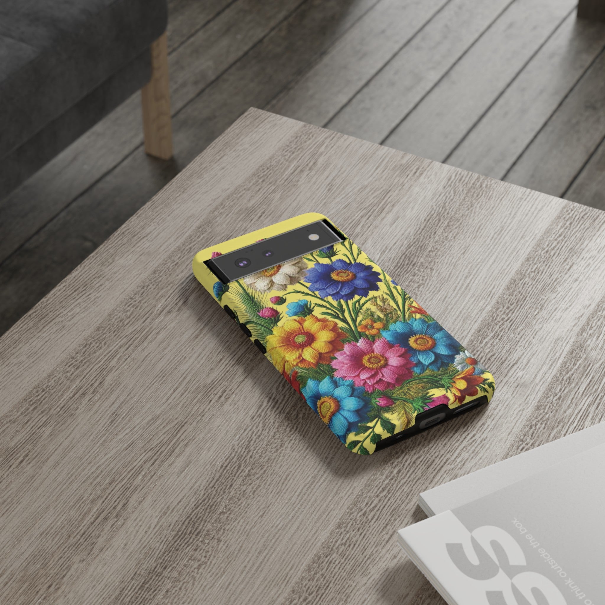 Phone Case Yellow Bright Floral Protective Phone Case Gift for Her Phone 15, Samsung iPhone Samsung  iPhone 15, Samsung iPhone Samsung Accessory Gift for Her