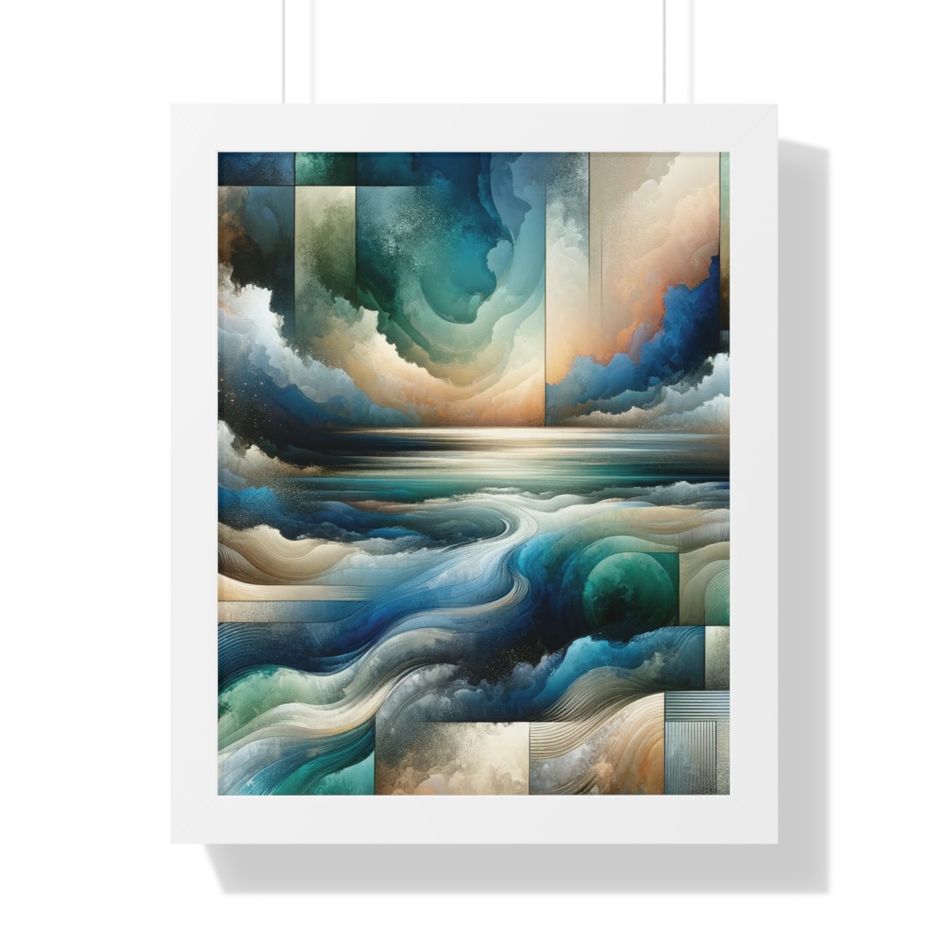 Contemporary Elegance Abstract Modern Art Framed Canvas Print Wall Classic Encased in Black, White, or Walnut Frames with Durable Acrylic Protection Ready to Hang Timelessly Crafted..