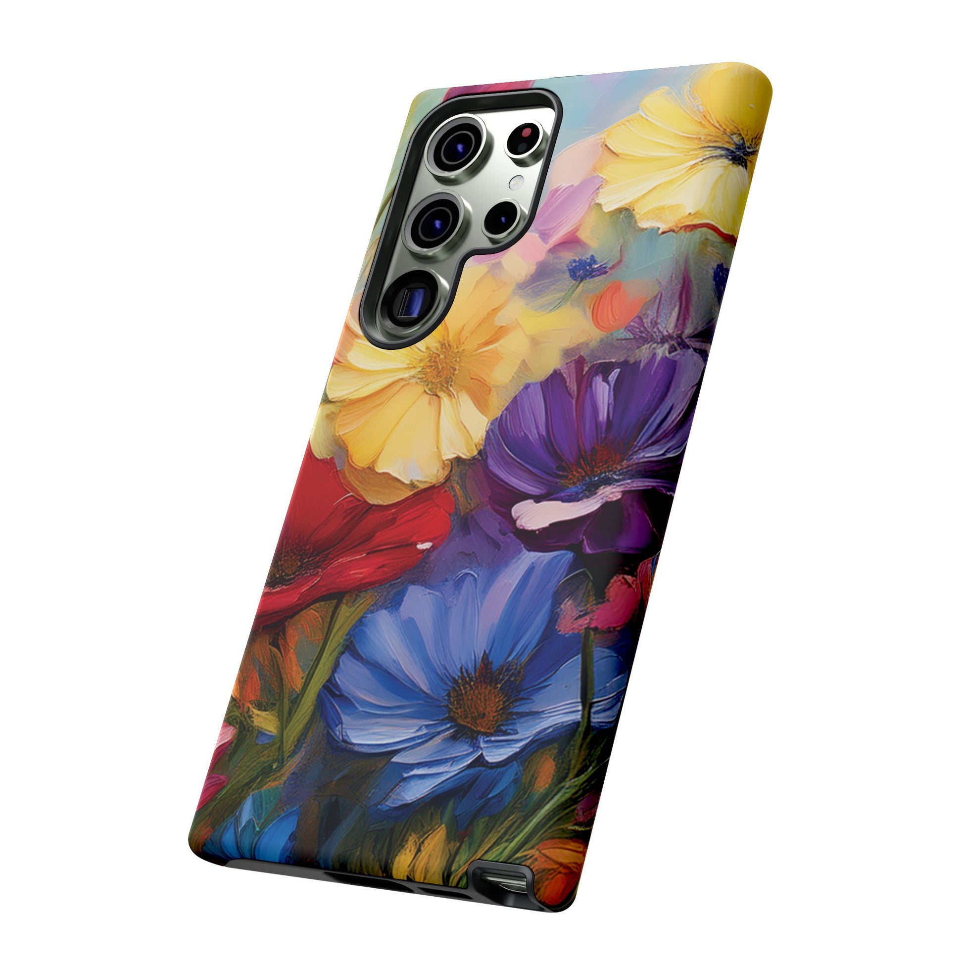 Bold Wildflower Phone Case Bright Hand-Painted Floral Art Vibrant Botanical Design for iPhone & Samsung | Trendy Nature Lover Gift Phone  Galaxy