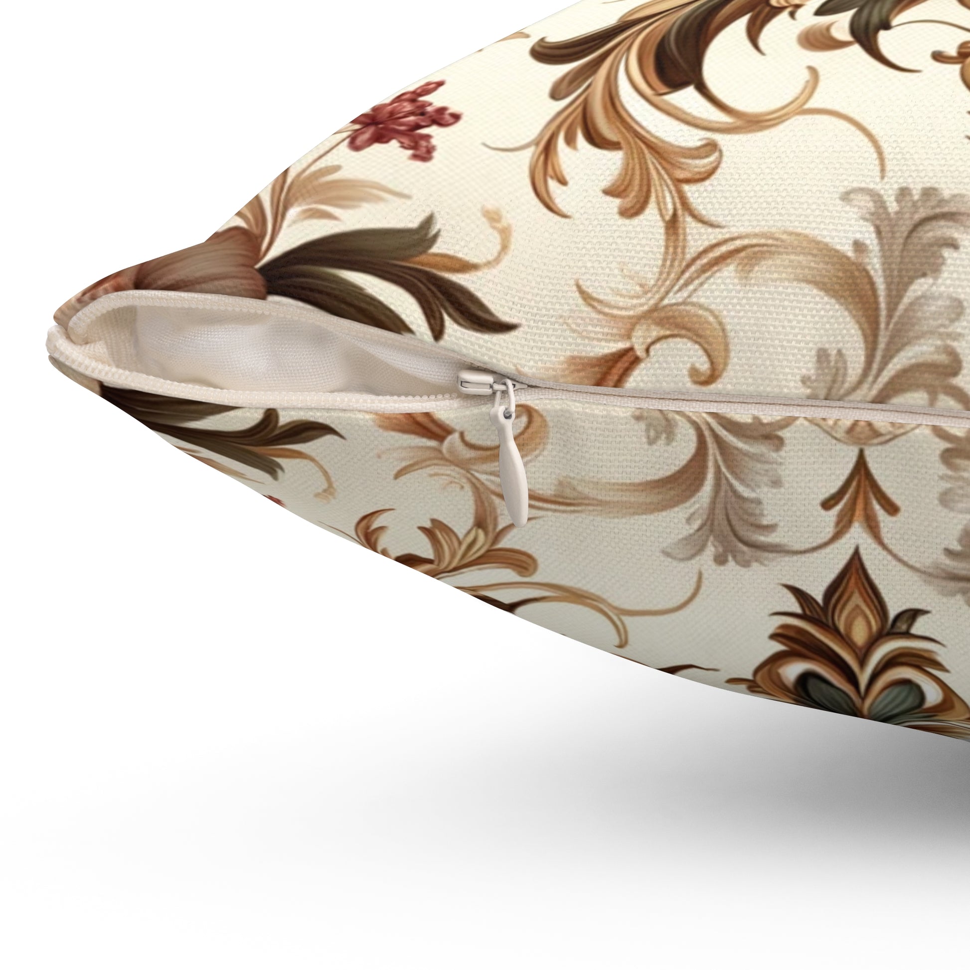 Romantic Floral Heart square Pillow Ideal Wedding Mother's Day Gift Luxurious Home Gold Luxurious Elegant Home Living Room Comfort for Bedroom or Housewarming Gift New House, Bridal Shower Gift.