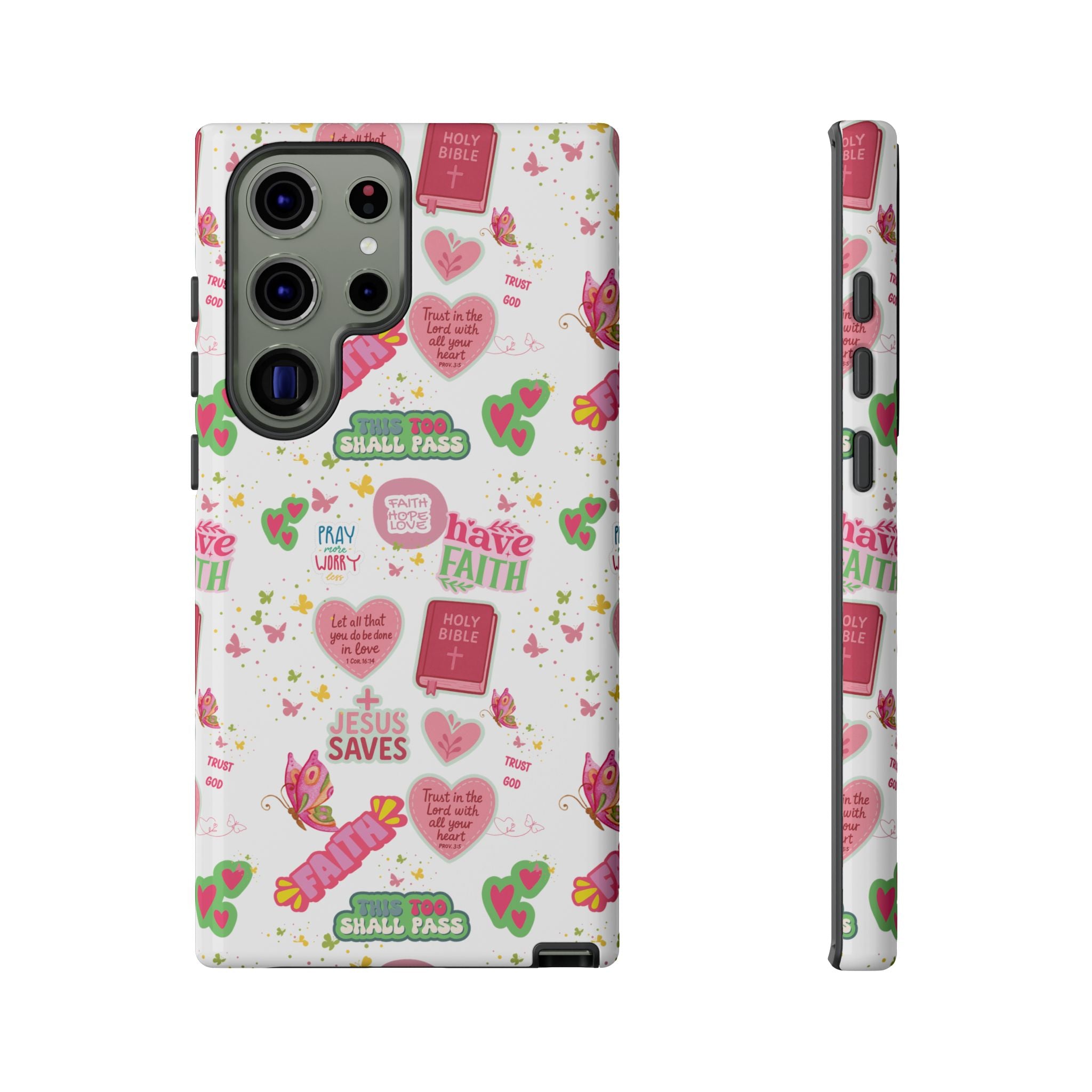 Carry Your Faith Everywhere | Christian Tough Phone Case with Bible Verse or Affirmation | Protective, Inspirational Gift for Christians