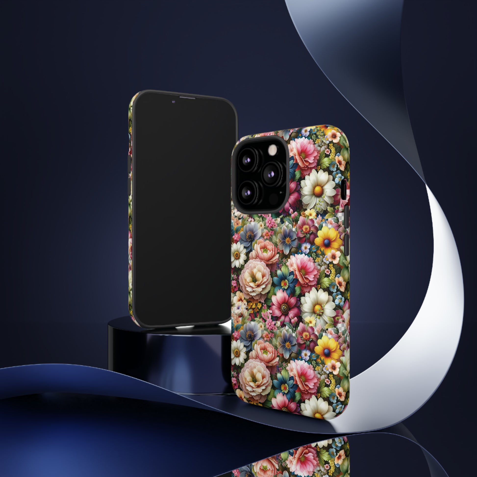 Floral Luxury Phone Tough Case Floral Elegant Durable Stylish for Modern Devices iPhone 15, Samsung iPhone Samsung Accessory Gift for Her.