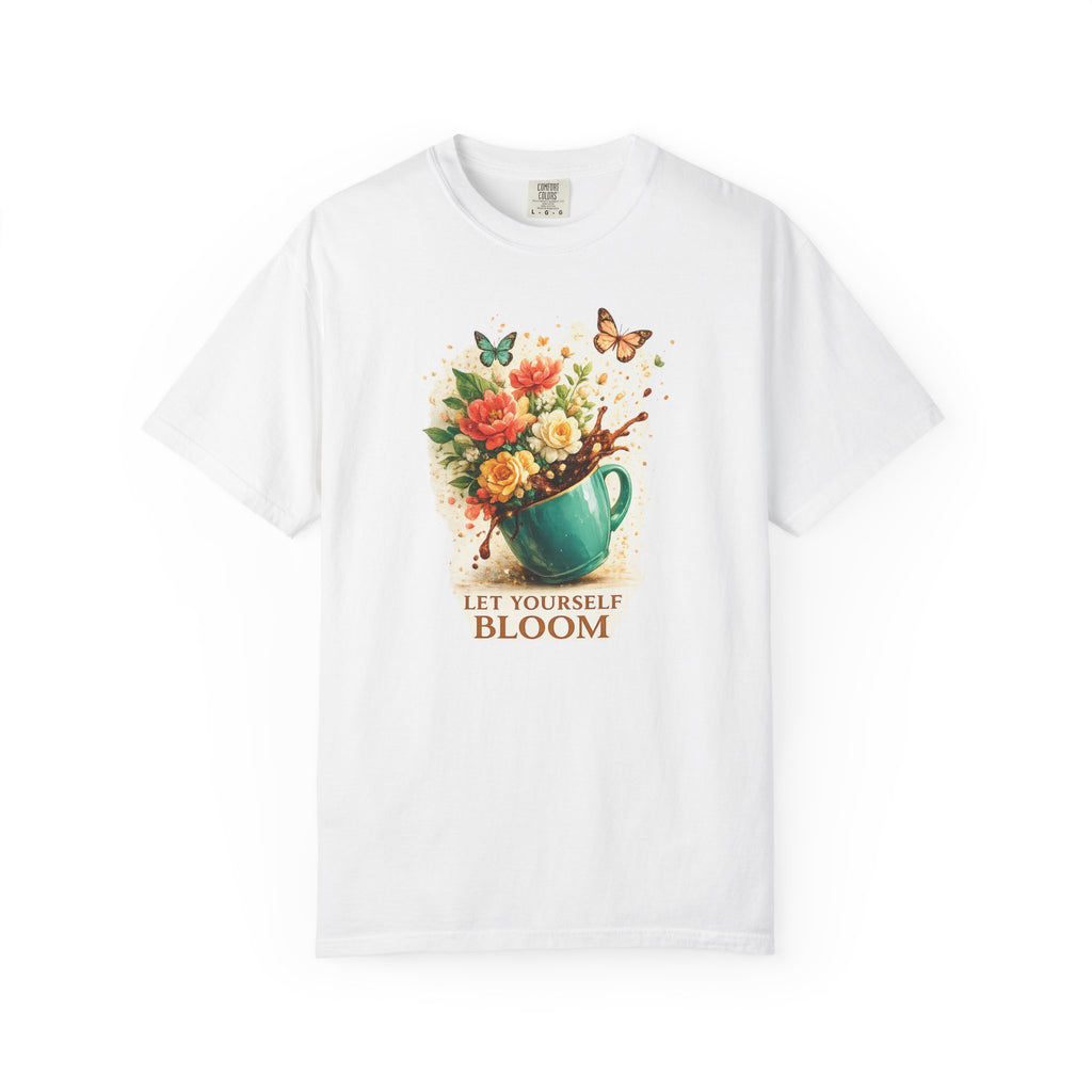 Let Yourself Bloom T-Shirt — Floral Watering Can Graphic Tee