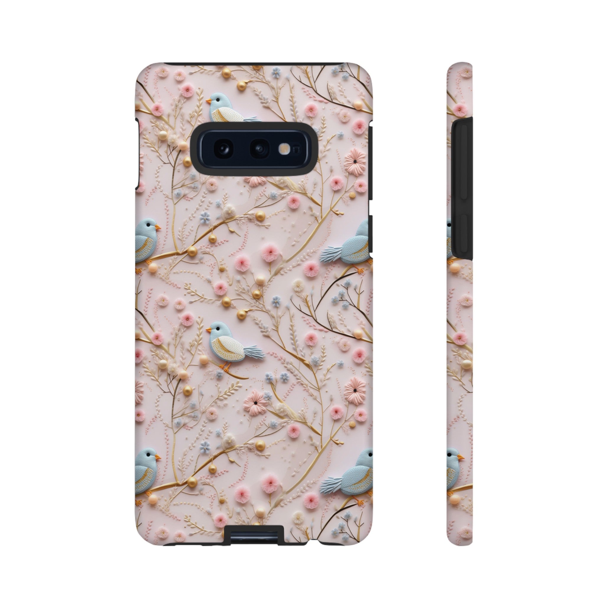 3D Birds Elegant Faux Flowers Phone Case Stylish & Durable for iPhone Samsung Gift iPhone 15, 14, 13 Samsung Pixel Gift for Mom Accessory Gift for Her