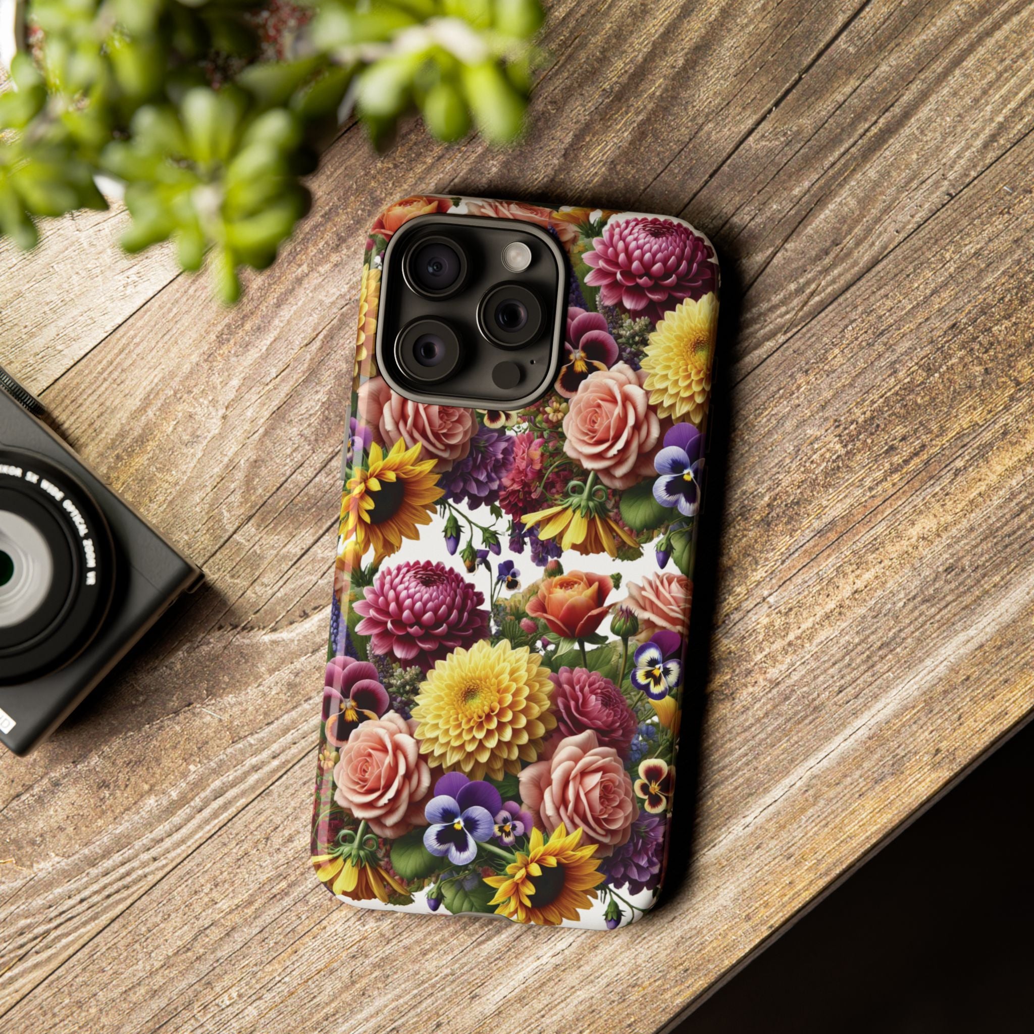 Floral Fall Phone Case for iPhone 16 15 14 13 12  21 23 Samsung, and Pixel | Stylish Protective Cover Gift for Her Perfect for Floral Lover