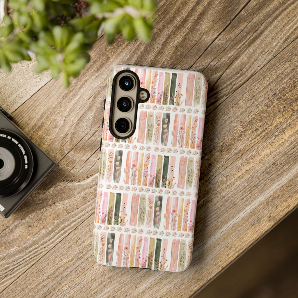 Pastel Brushstroke Floral Phone Case Soft Illusion Flower Design, Aesthetic Protective Cover, Feminine Style, Cute Gift for Her, Fits Most Models