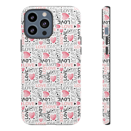 Cute Love Modern Watercolor Abstract Phone Case Compatible with iPhone, Samsung & More - Stylish, Durable Protection with Vibrant Artistic Design Perfect Gift for Her