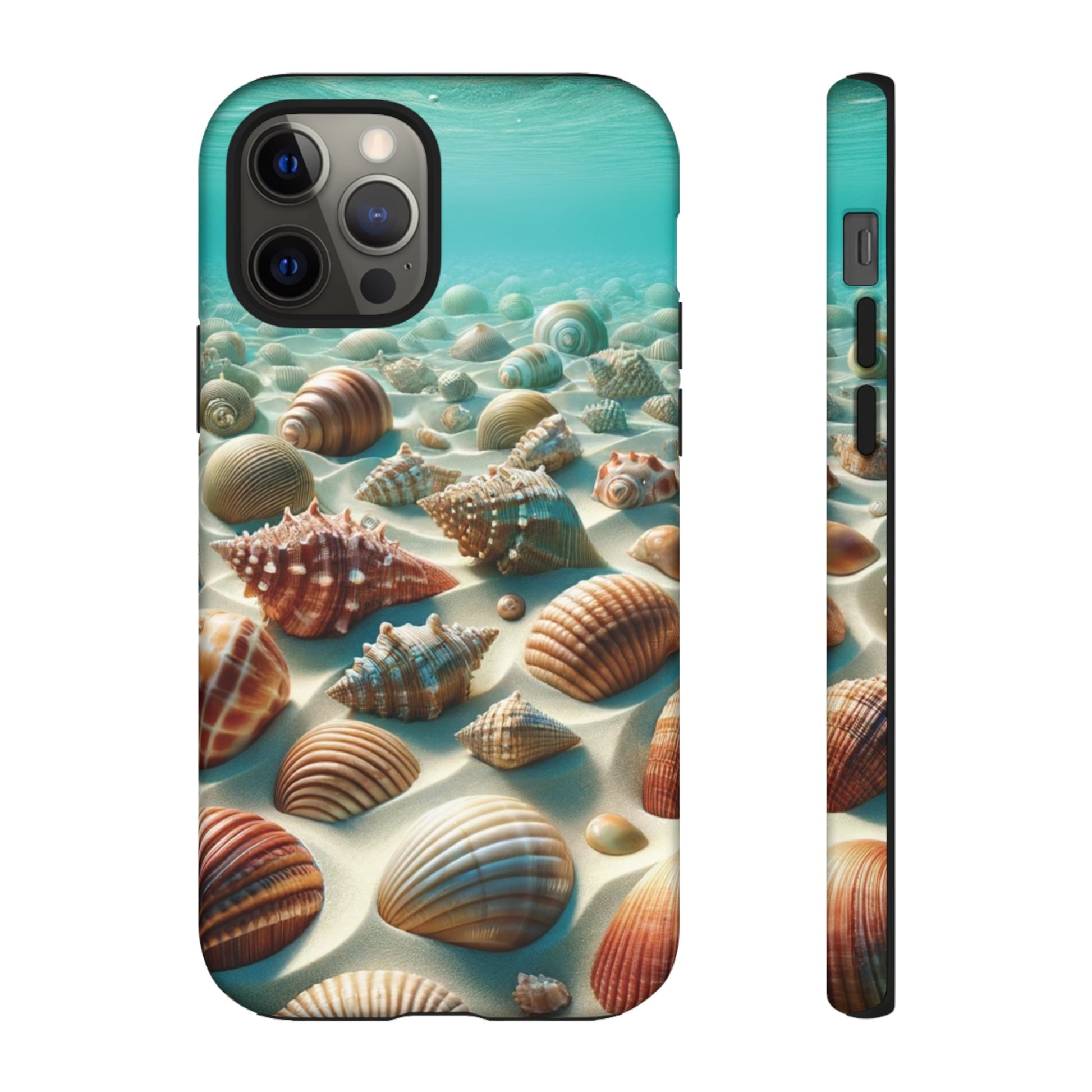 Plush Ocean Bliss Turquoise Seashell Ocean Beach View Protective Phone Case Gift for Her Phone 15, Samsung iPhone Samsung Gift for Her Case iPhone 15, Samsung iPhone Samsung Accessory Gift for Her.