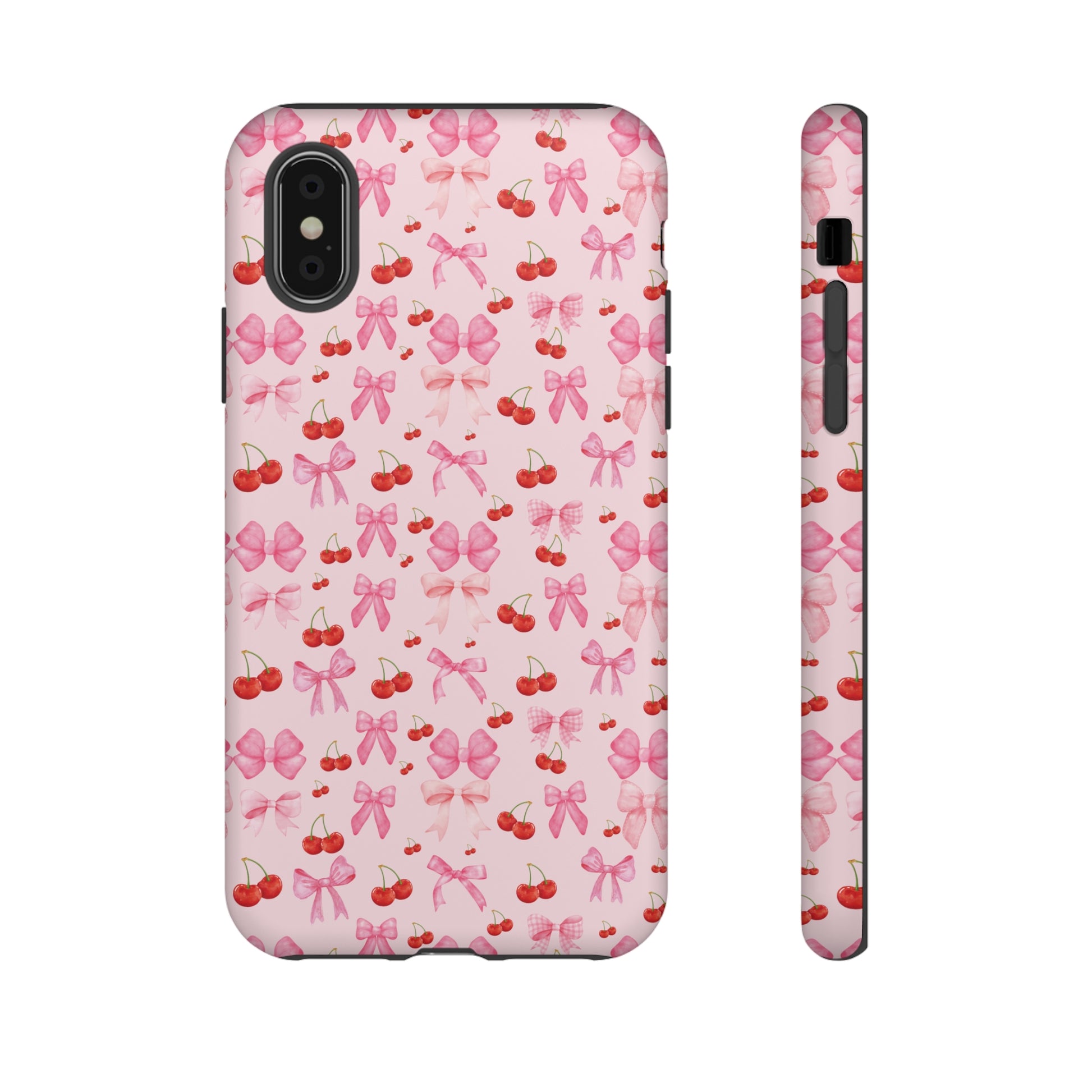 Coquette phone case Cherry Coquette Ribbon Bow iPhone Case Fruity, Girly Gift for Her Phone 15, Samsung iPhone Samsung Gift for Her Case iPhone 15, Samsung iPhone Samsung Accessory Gift for Her.