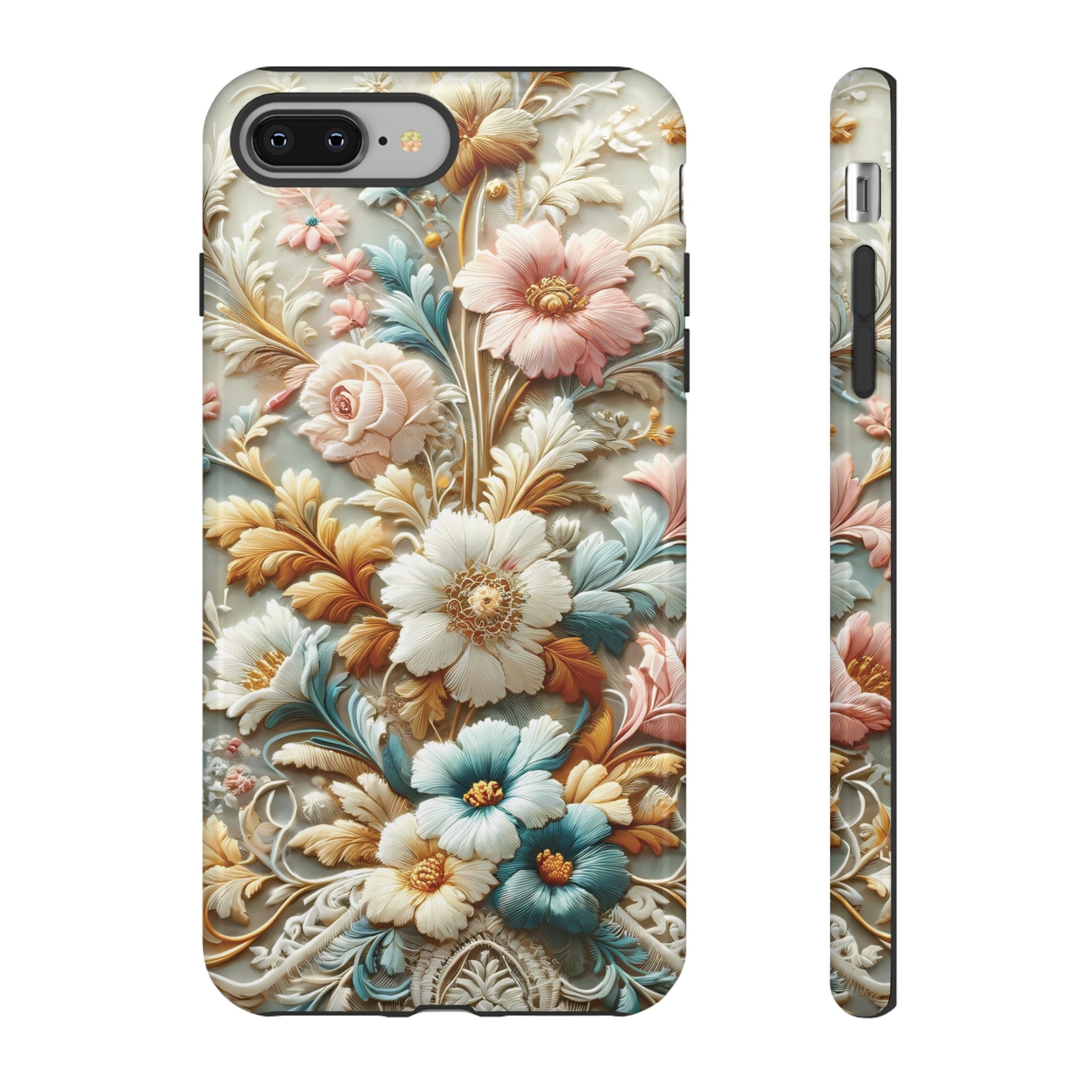 3D Elegant Faux Flowers Phone Case Stylish & Durable for iPhone Samsung Gift iPhone 15, 14, 13 Samsung Pixel Gift for Mom Accessory Gift for Her