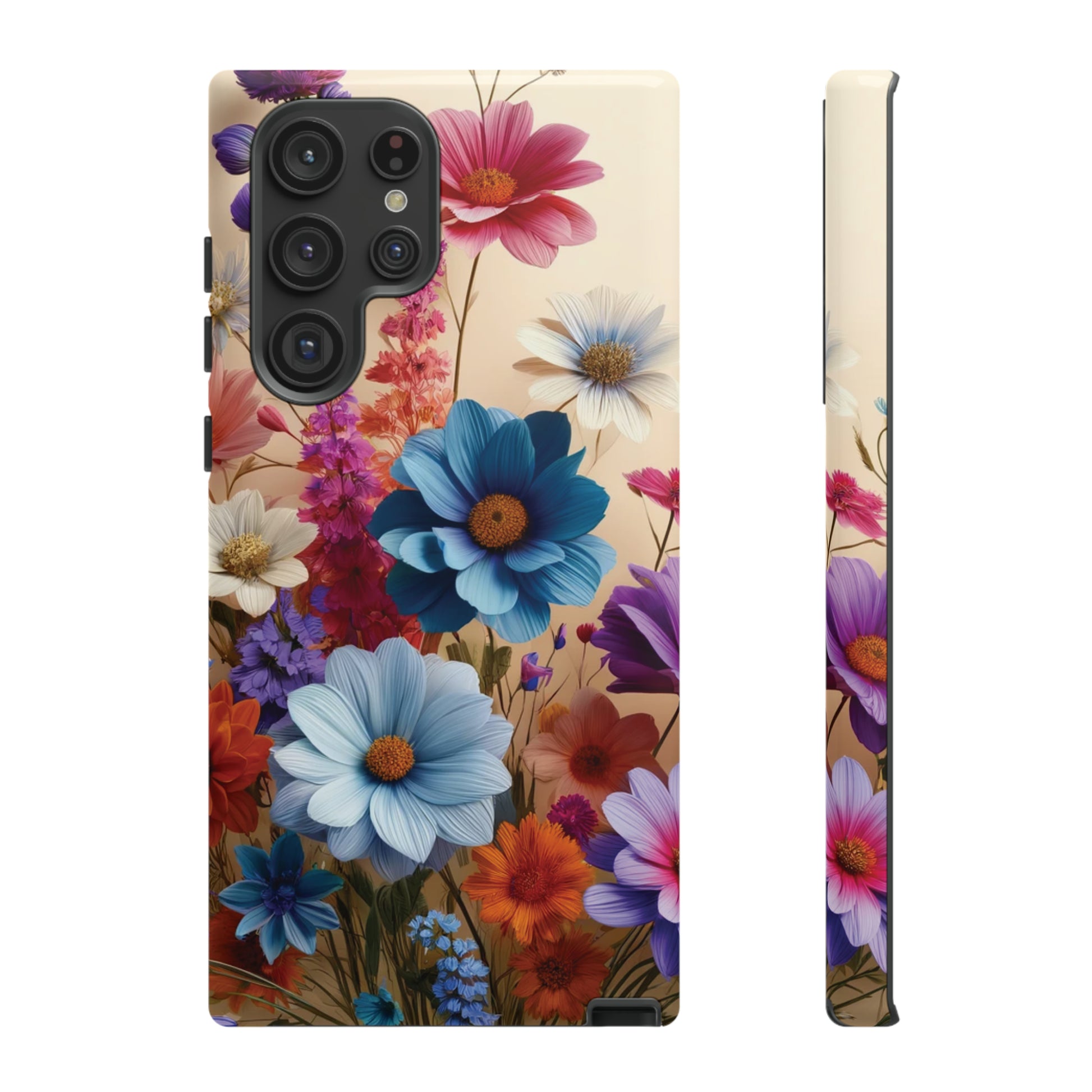 Best Phone Case Floral 3D Illusion Luxury Tough Case Floral Elegant Durable Stylish for Modern Devices iPhone 15, Samsung iPhone Samsung Accessory Gift for Her.