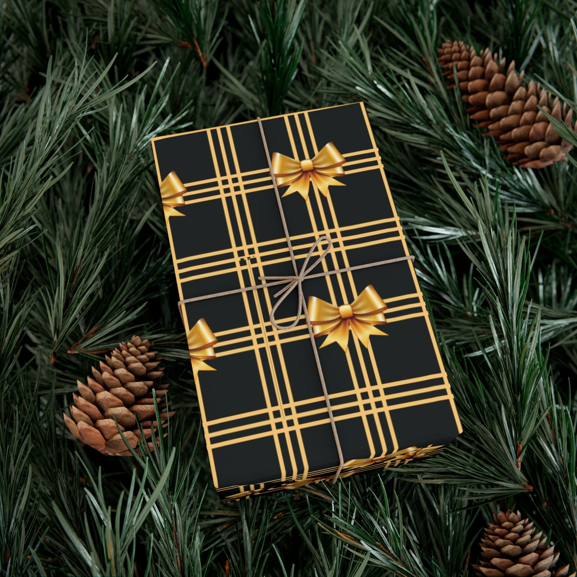 Black and Gold Bows Wrapping Paper Luxury Lover's Wrapping Paper Collection Festive Perfect for Wedding Holiday Decor – Premium Quality - MRSBYVALLE