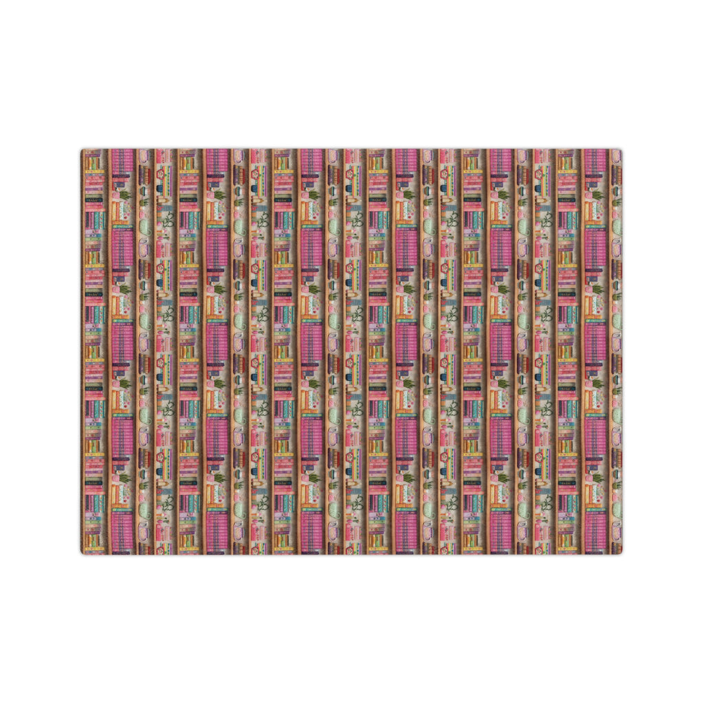 Enchanting 3D Embroidery Illusion Books on Pastel Shelves Minky Blanket Perfect for Readers and Literary Enthusiasts Ultra Soft lightweight Perfect for Home, Couch, or Bed | Best Gift  Comfort Blanket, Perfect for Snuggling Housewarming Gift Throw - MRSBYVALLE