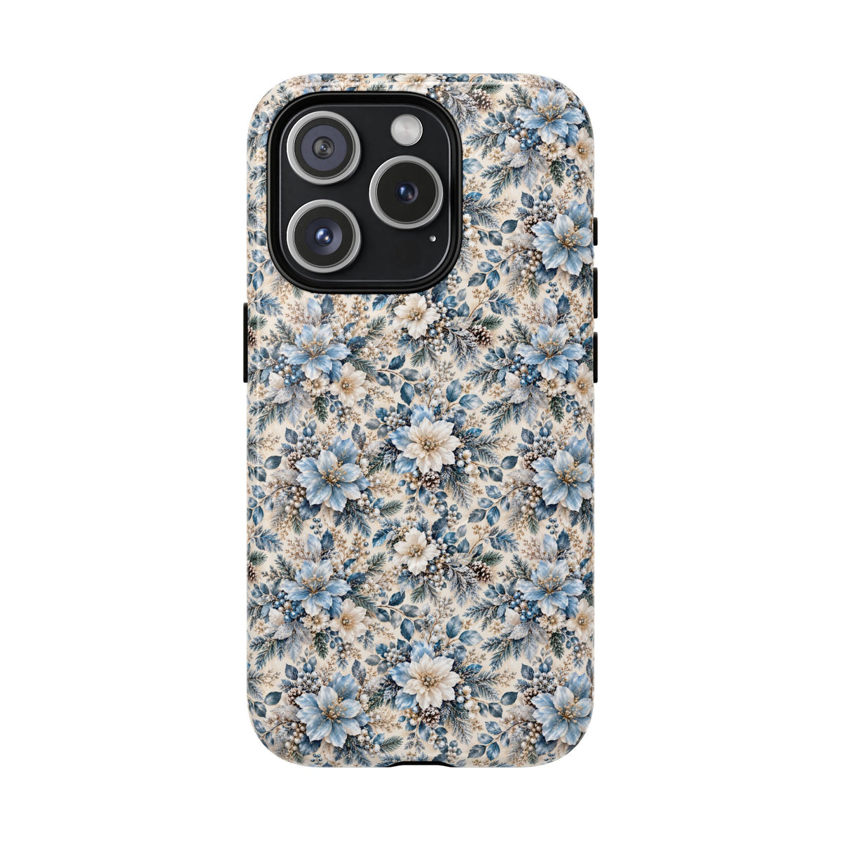 Icy Blue Floral MagSafe Tough Phone Case