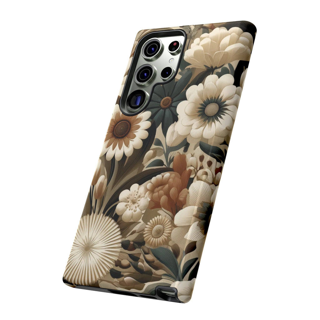 Mid-century Modern Floral Phone Case Durable for iPhone Samsung Gift iPhone 15, 14, 13 Samsung Pixel Gift for Mom Accessory Gift for Her